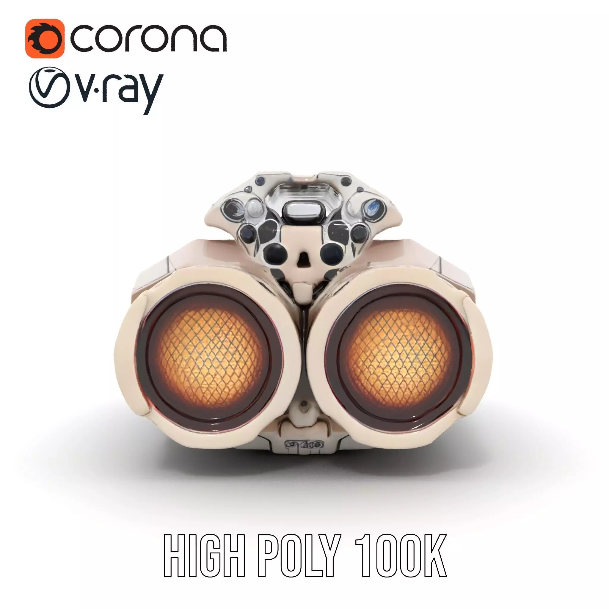 Futuristic Binoculars Model Pack with SciFi Design Low-poly 3D model_14