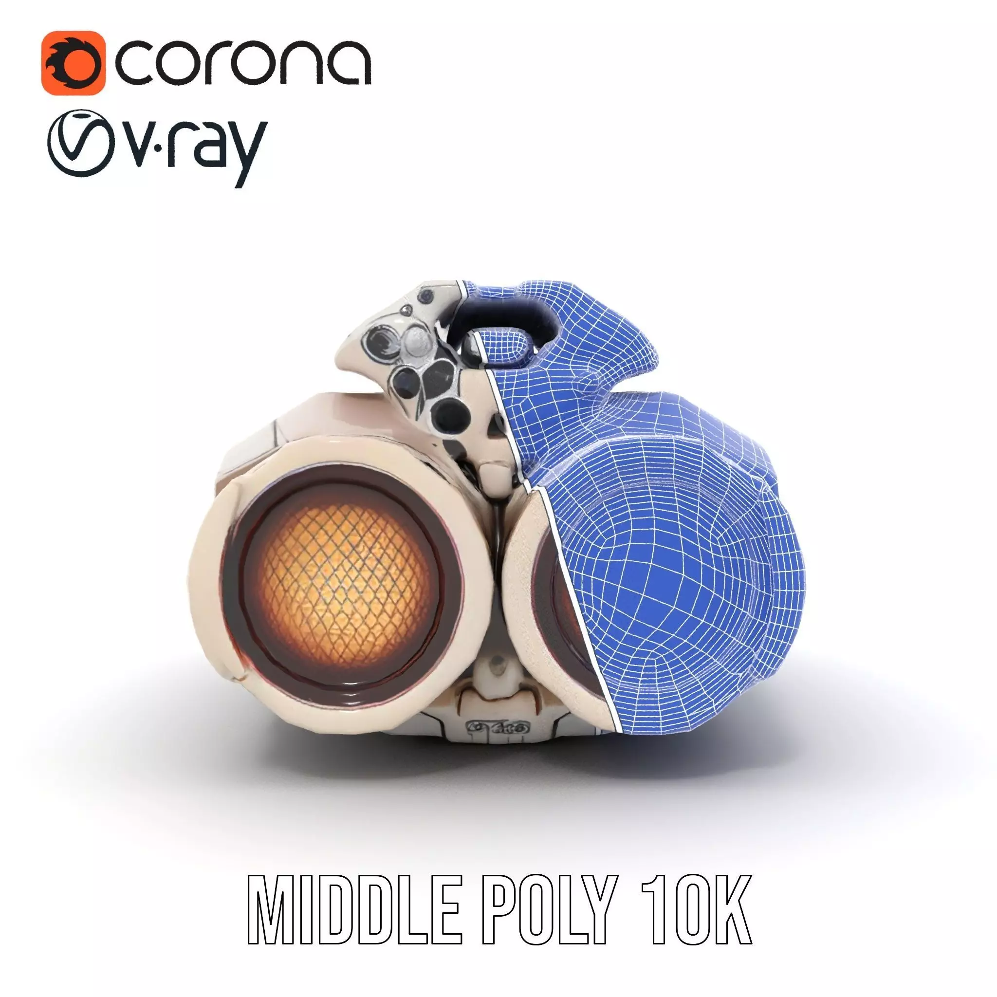 Futuristic Binoculars Model Pack with SciFi Design Low-poly 3D model_26