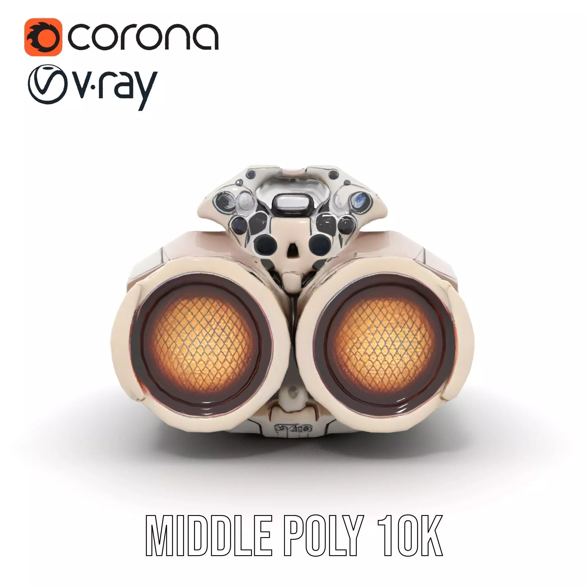 Futuristic Binoculars Model Pack with SciFi Design Low-poly 3D model_12