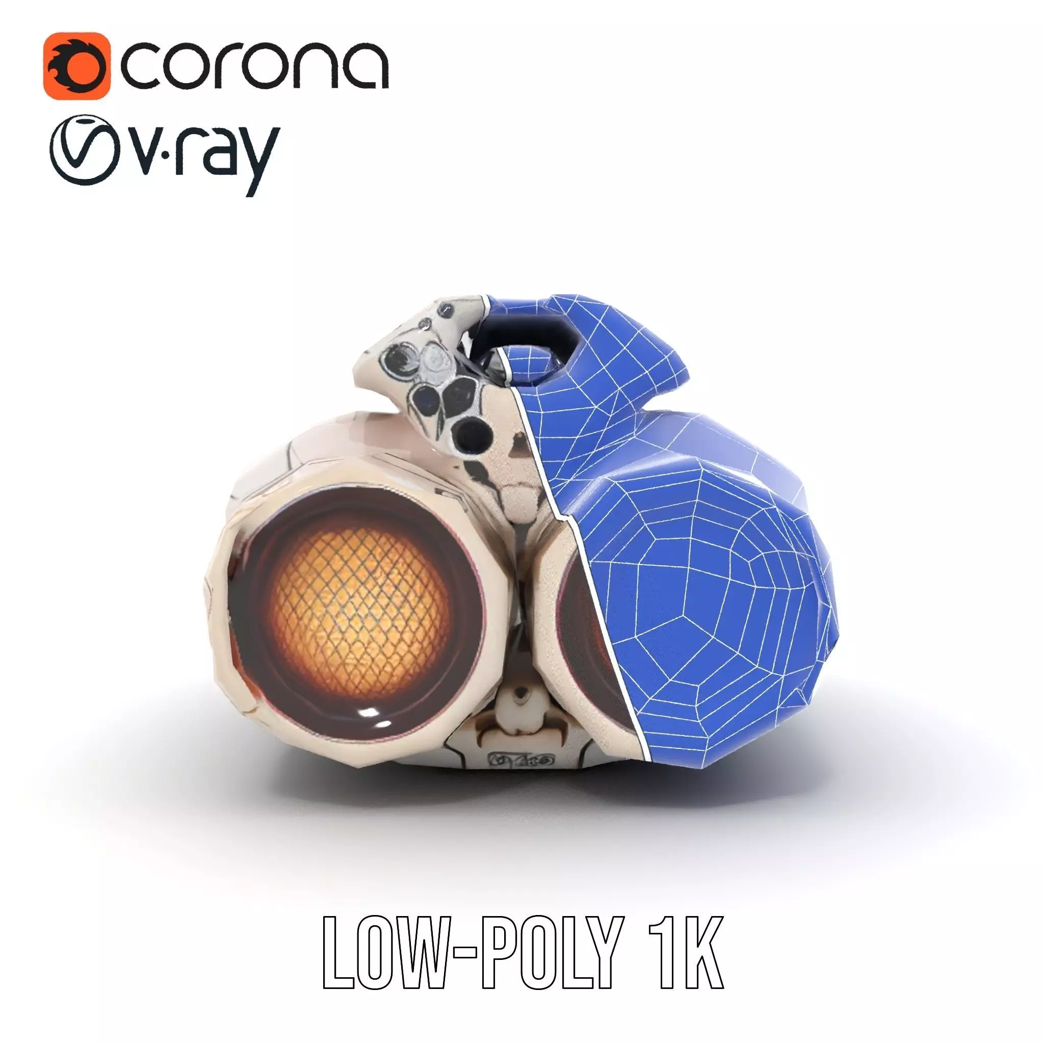 Futuristic Binoculars Model Pack with SciFi Design Low-poly 3D model_30