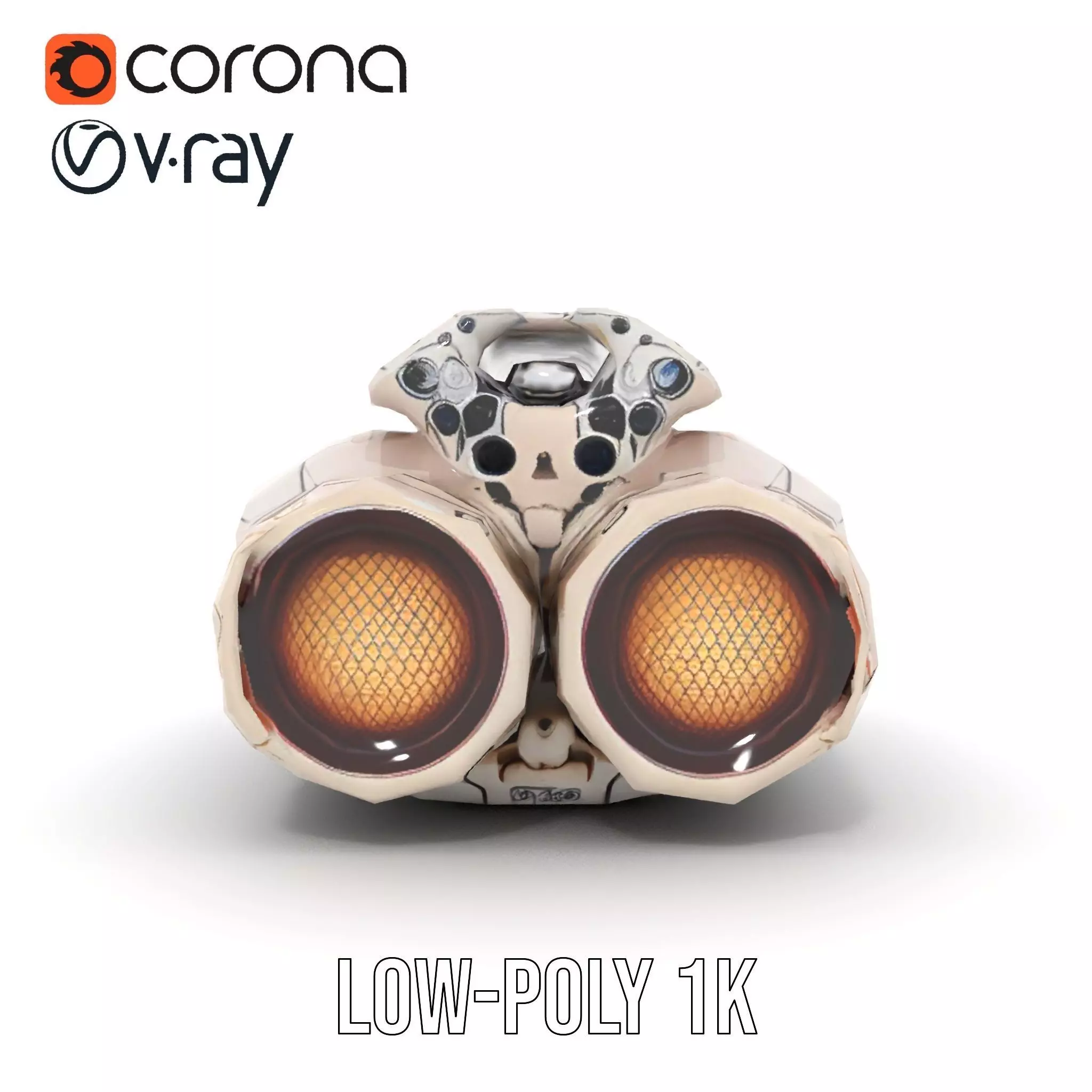 Futuristic Binoculars Model Pack with SciFi Design Low-poly 3D model_19