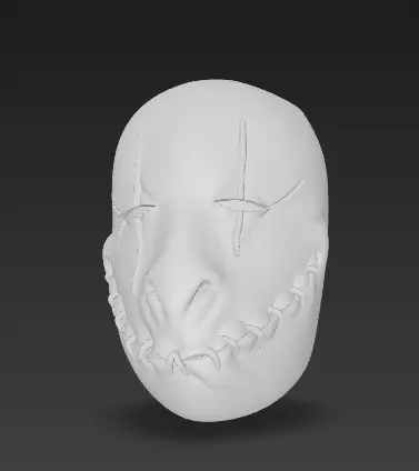 Mascara de horror SMILEY terror movie mask 3D print model_3