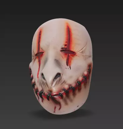Mascara de horror SMILEY terror movie mask 3D print model_2