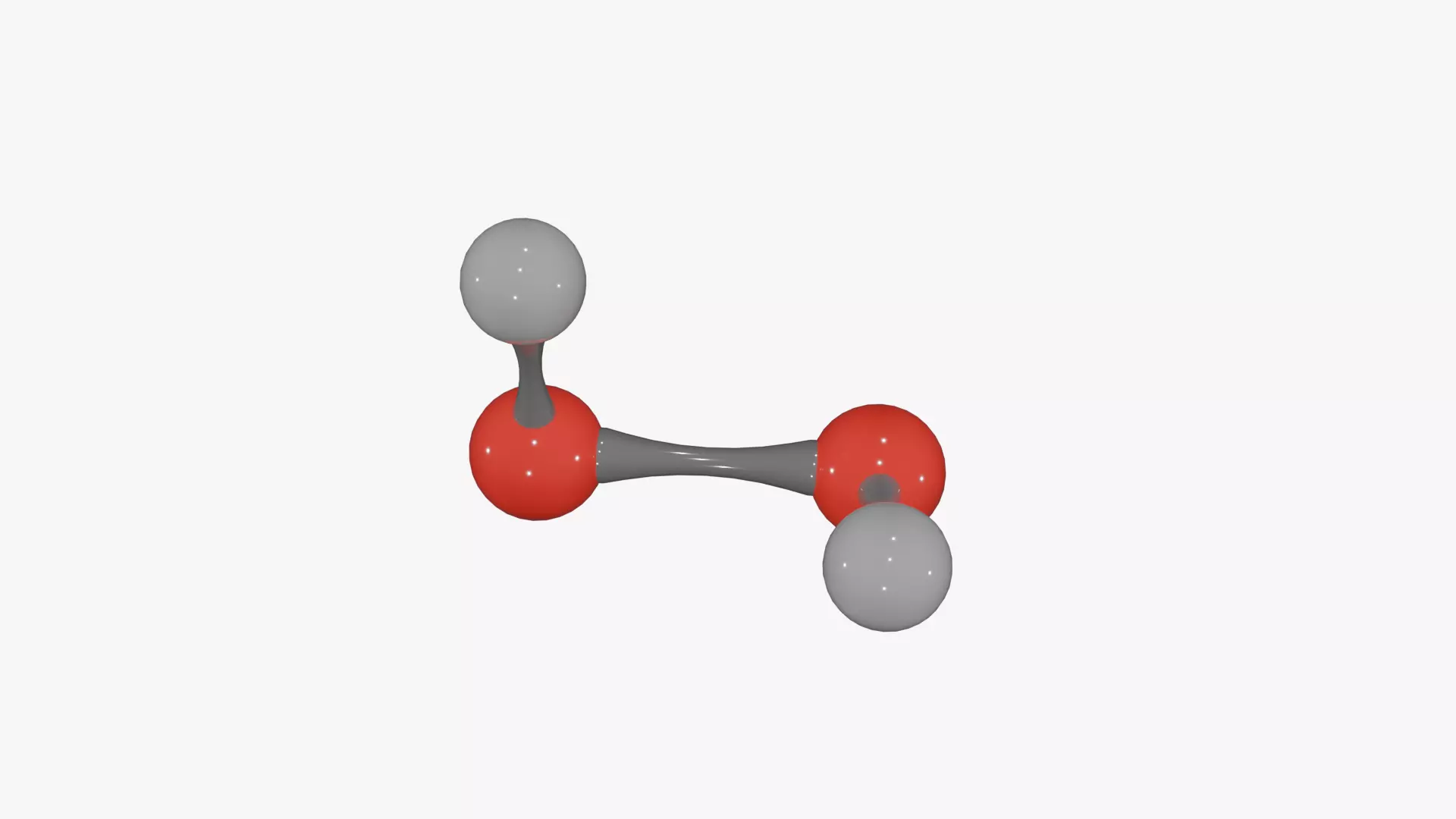 Hydrogen peroxide Molecule Low-poly 3D model_3