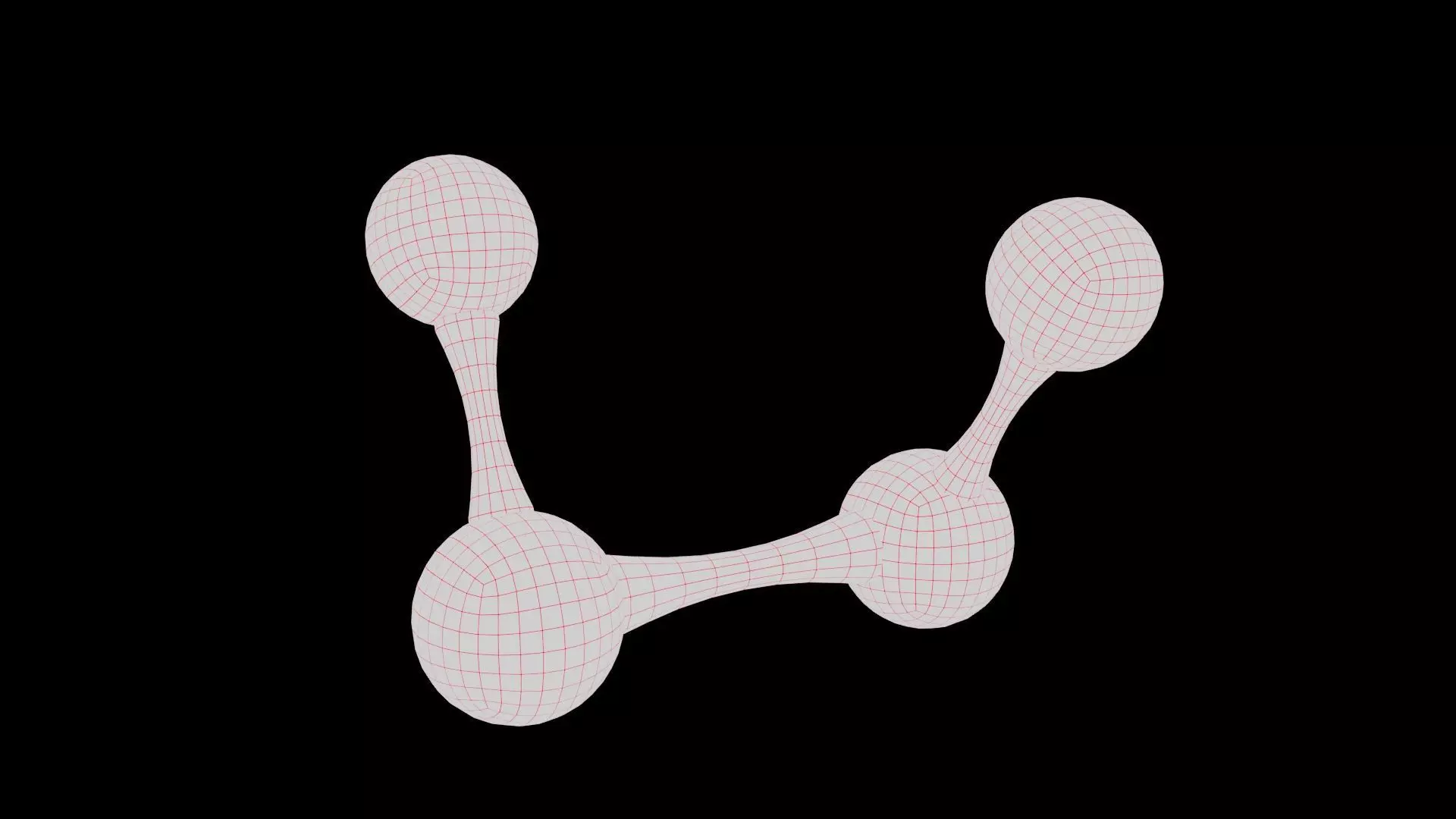 Hydrogen peroxide Molecule Low-poly 3D model_6