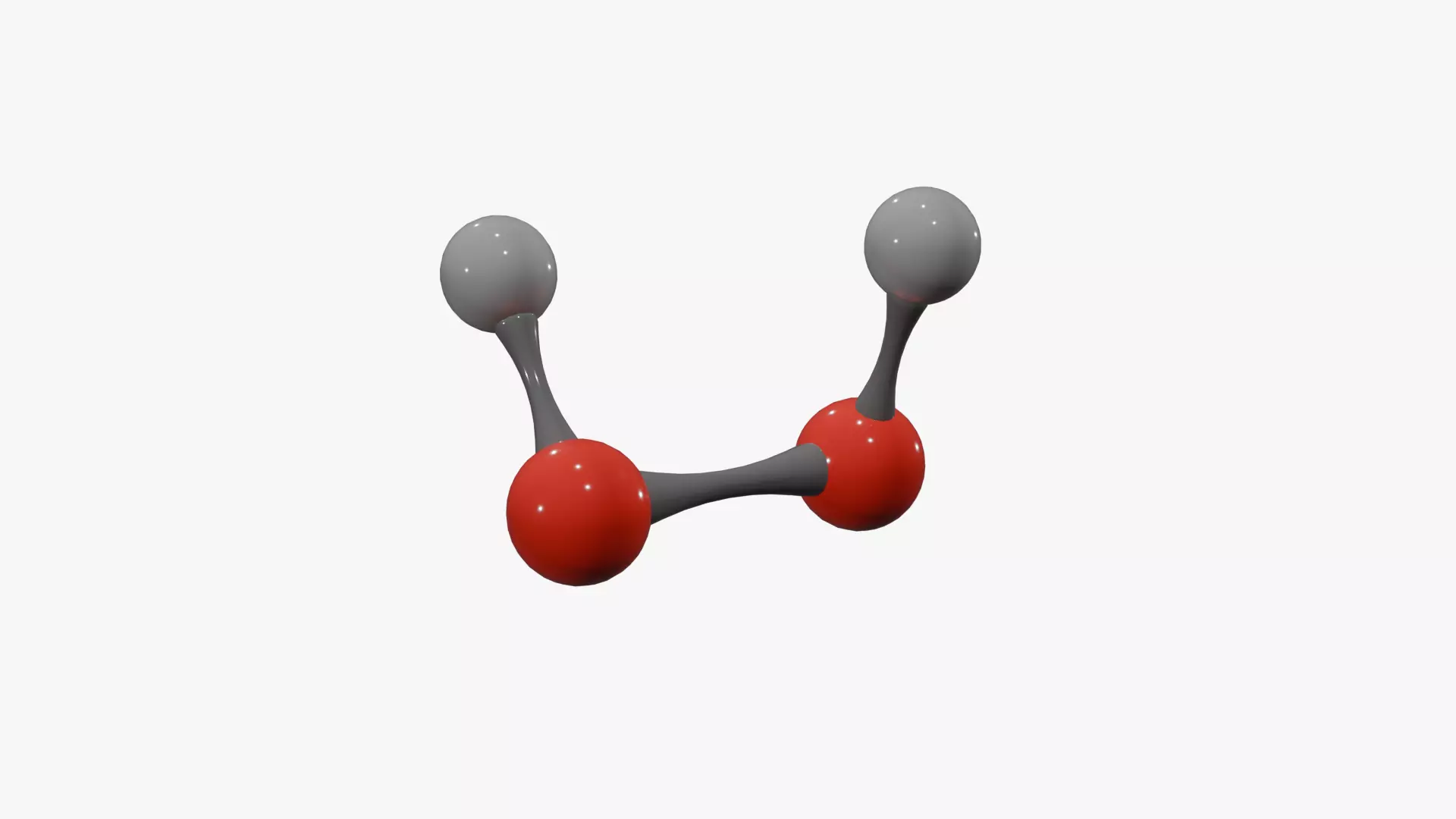 Hydrogen peroxide Molecule Low-poly 3D model_5