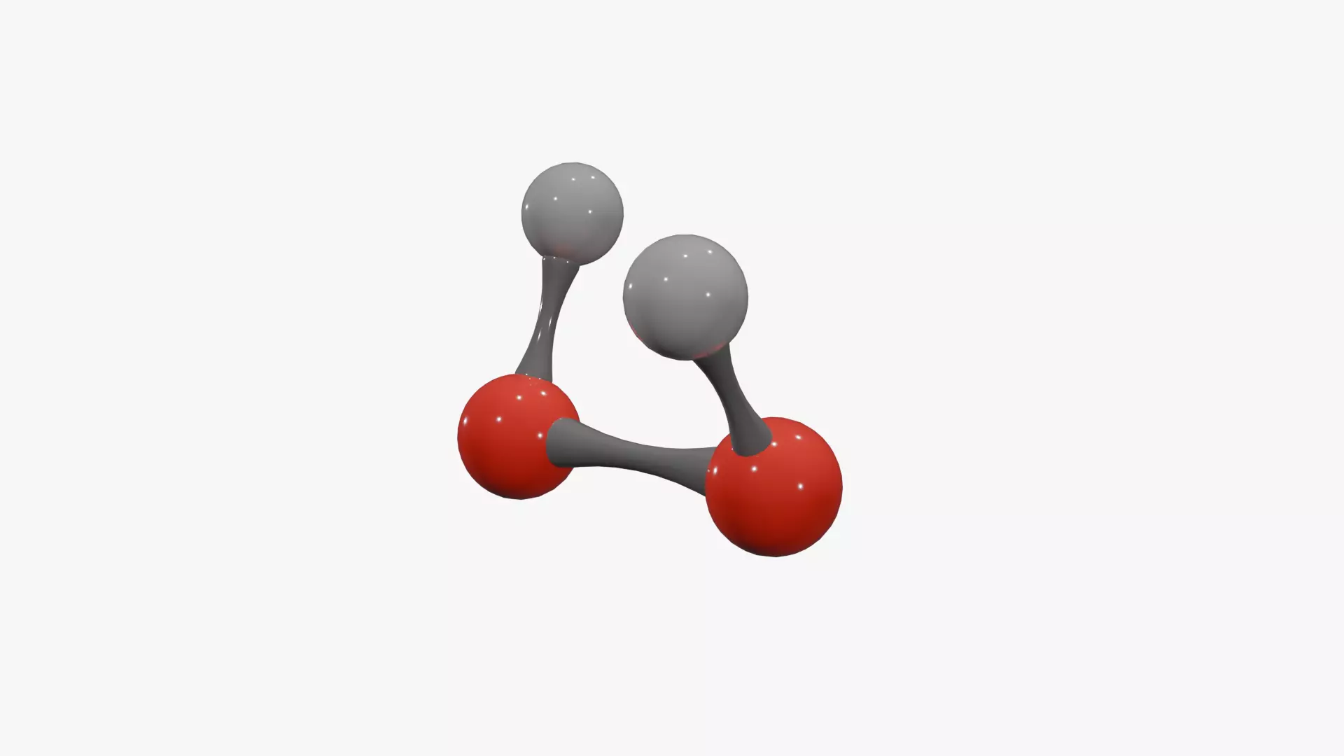 Hydrogen peroxide Molecule Low-poly 3D model_2