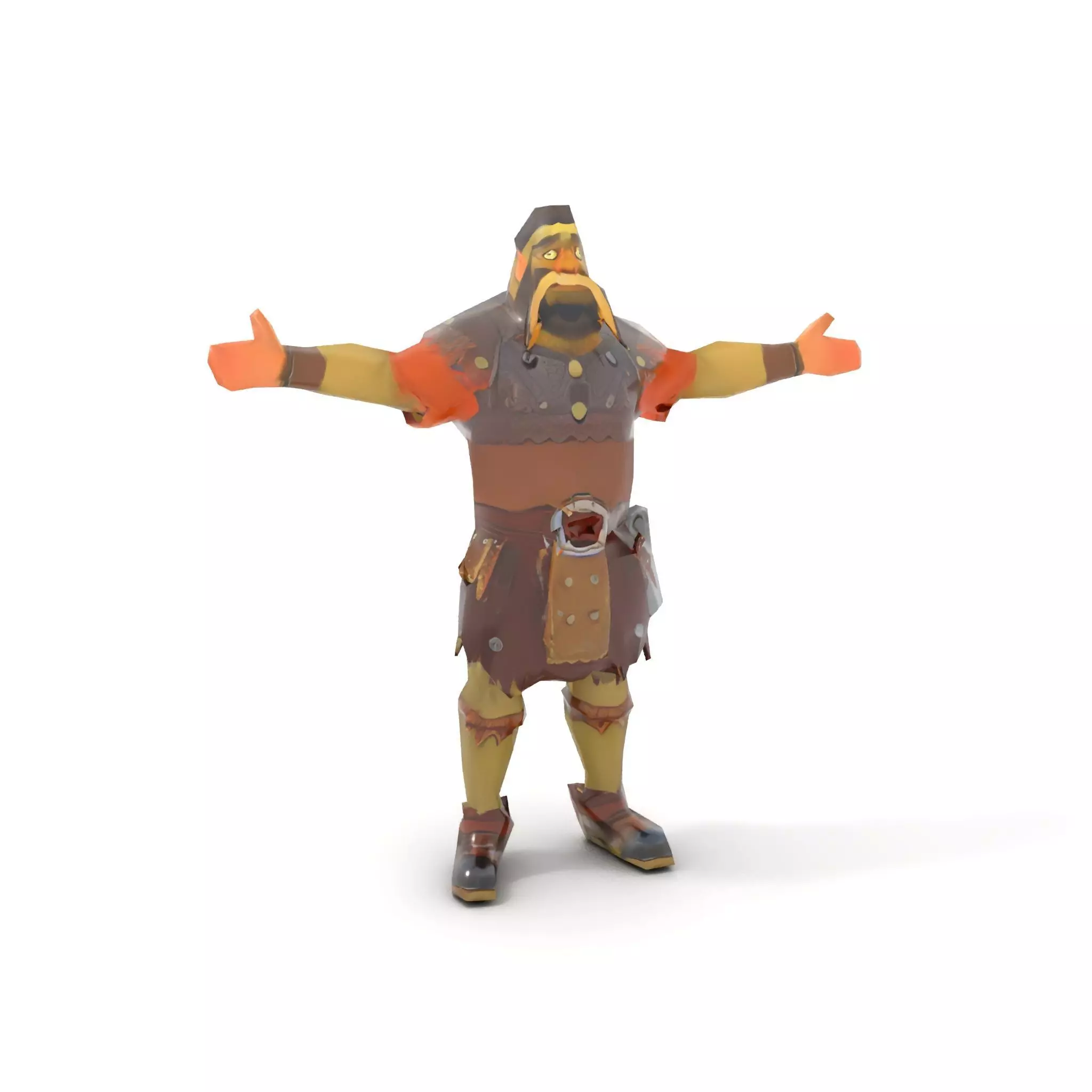 Orc Warrior Model Pack with Detailed Armor Low-poly 3D model_17