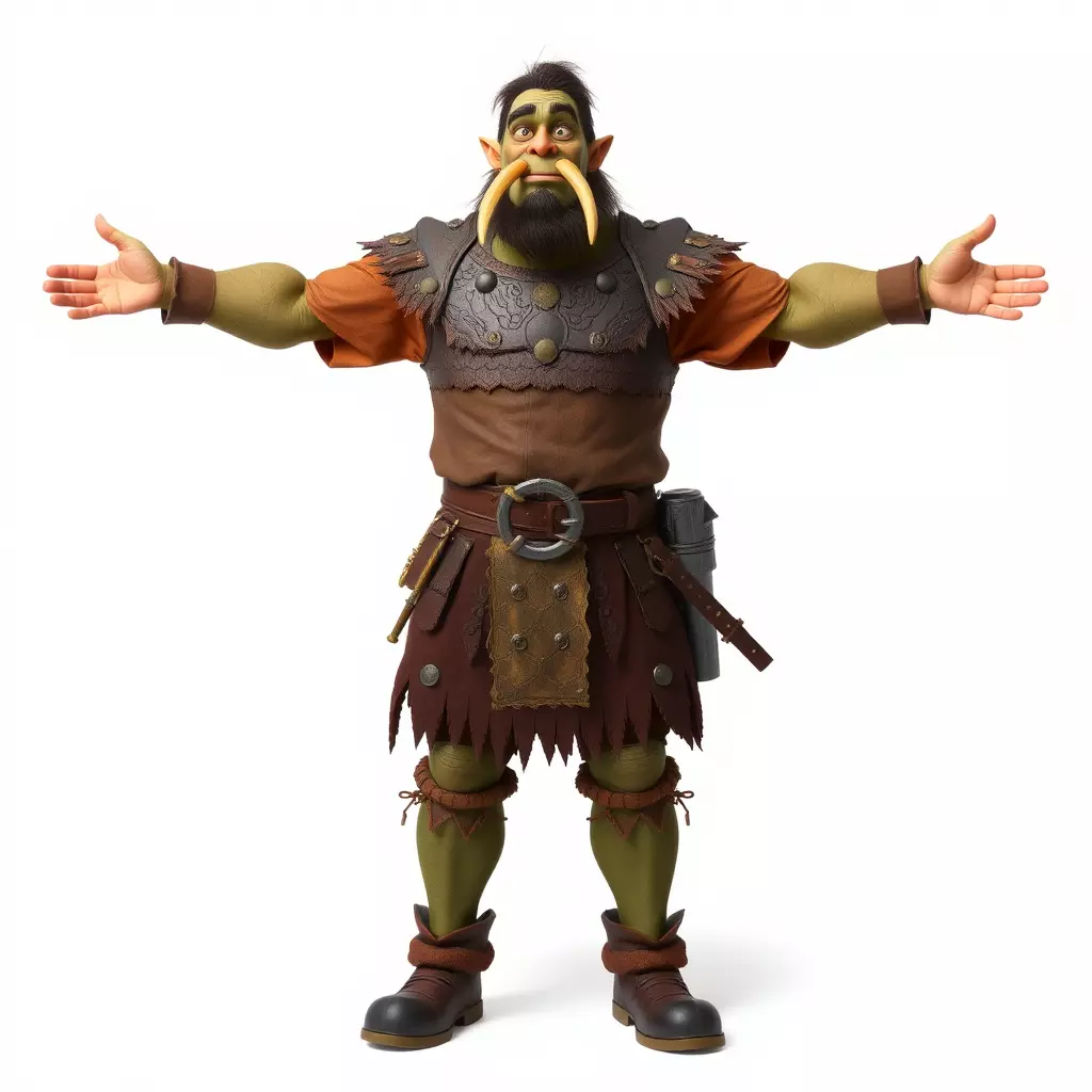 Orc Warrior Model Pack with Detailed Armor Low-poly 3D model_3