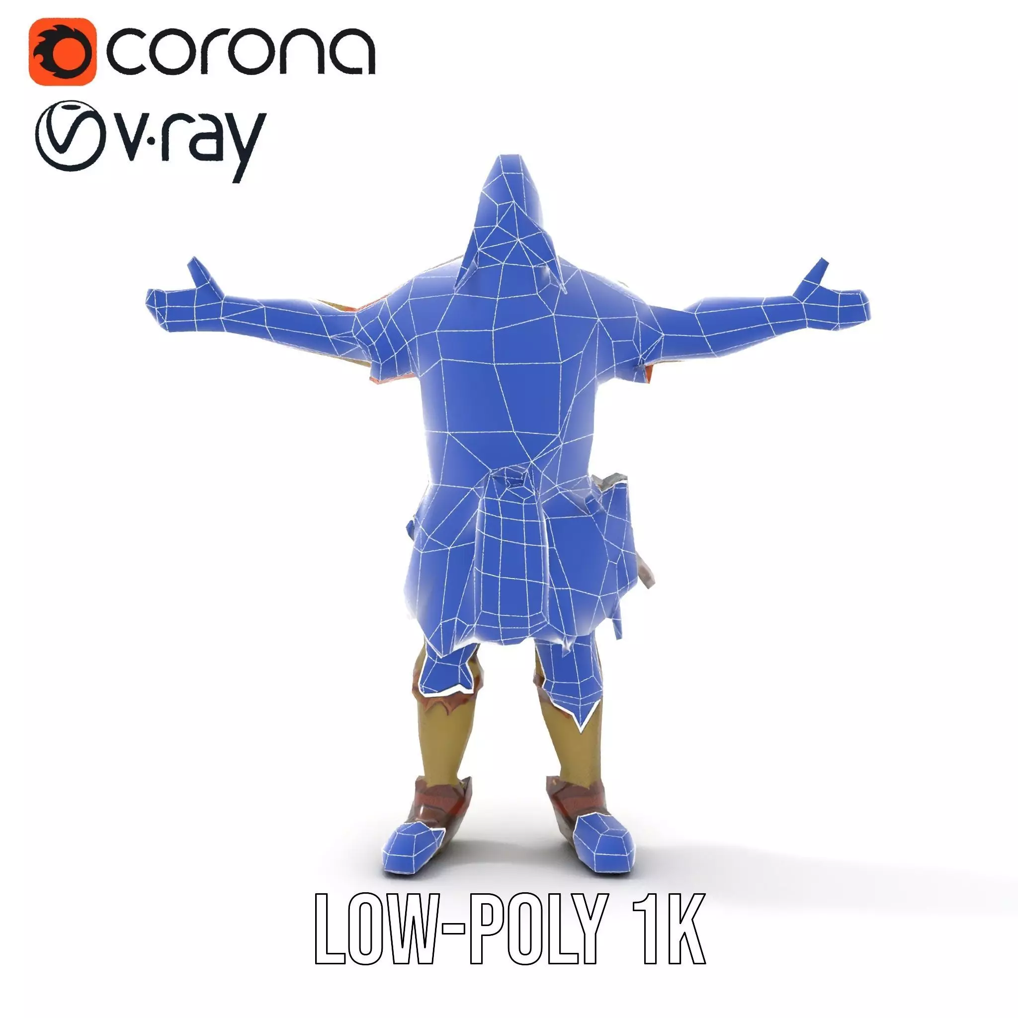 Orc Warrior Model Pack with Detailed Armor Low-poly 3D model_23