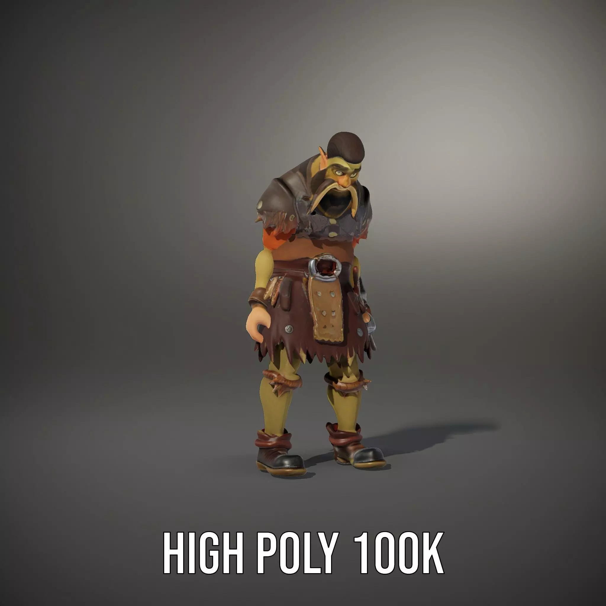 Orc Warrior Model Pack with Detailed Armor Low-poly 3D model_18