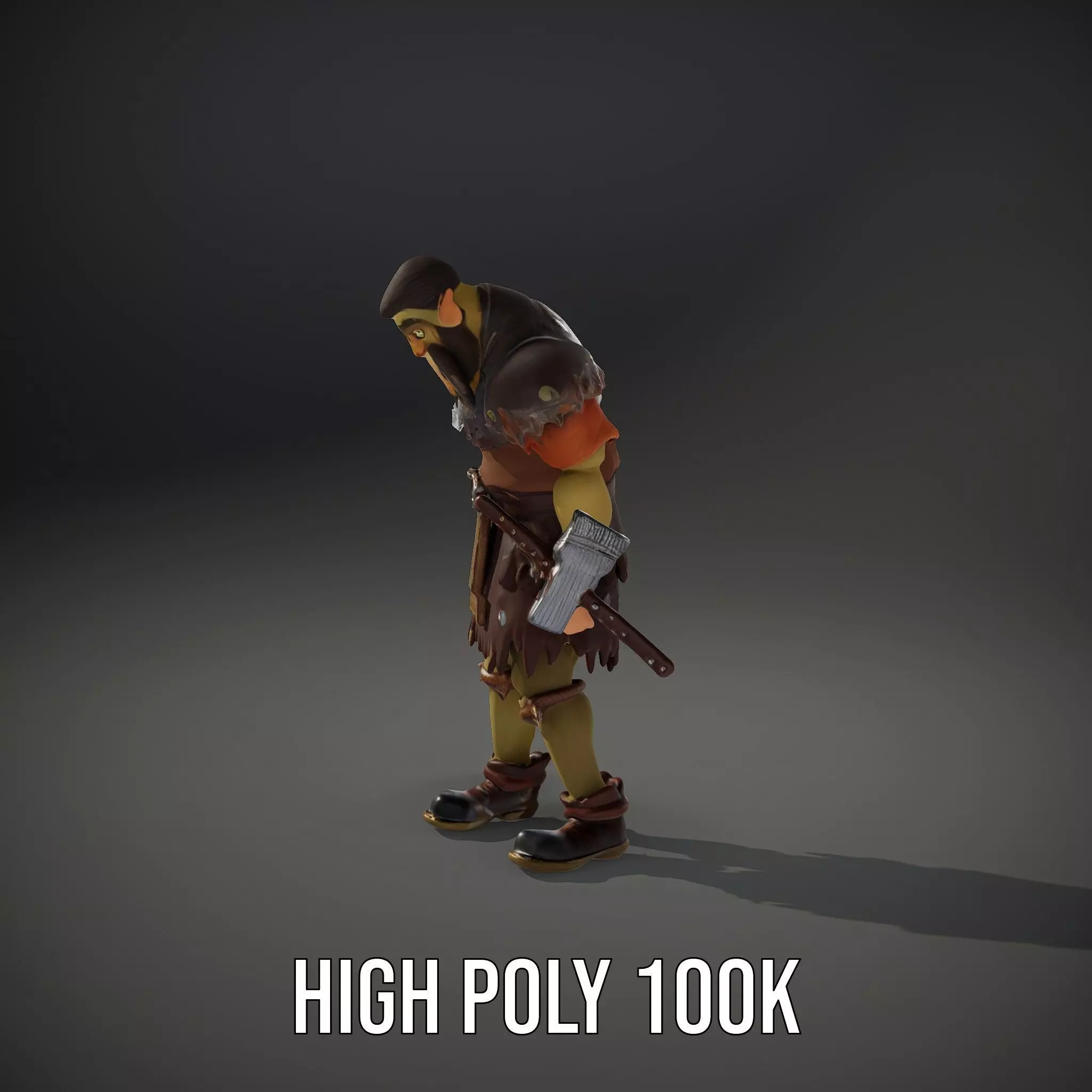 Orc Warrior Model Pack with Detailed Armor Low-poly 3D model_24