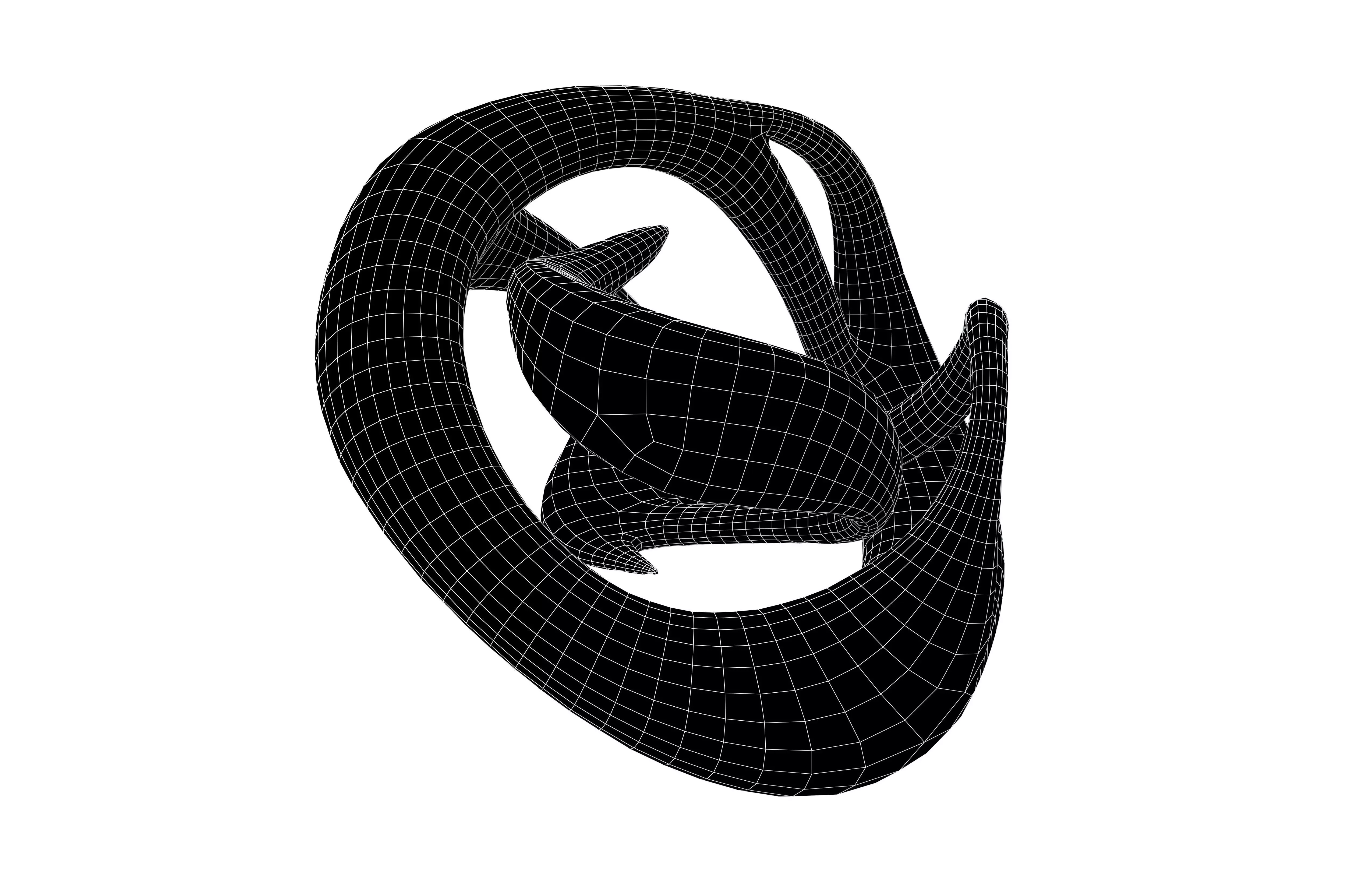 Abstract Shape v23 005 Low-poly 3D model_4