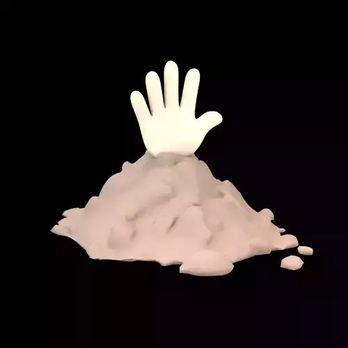 Hand Under Ground Icon v1 001