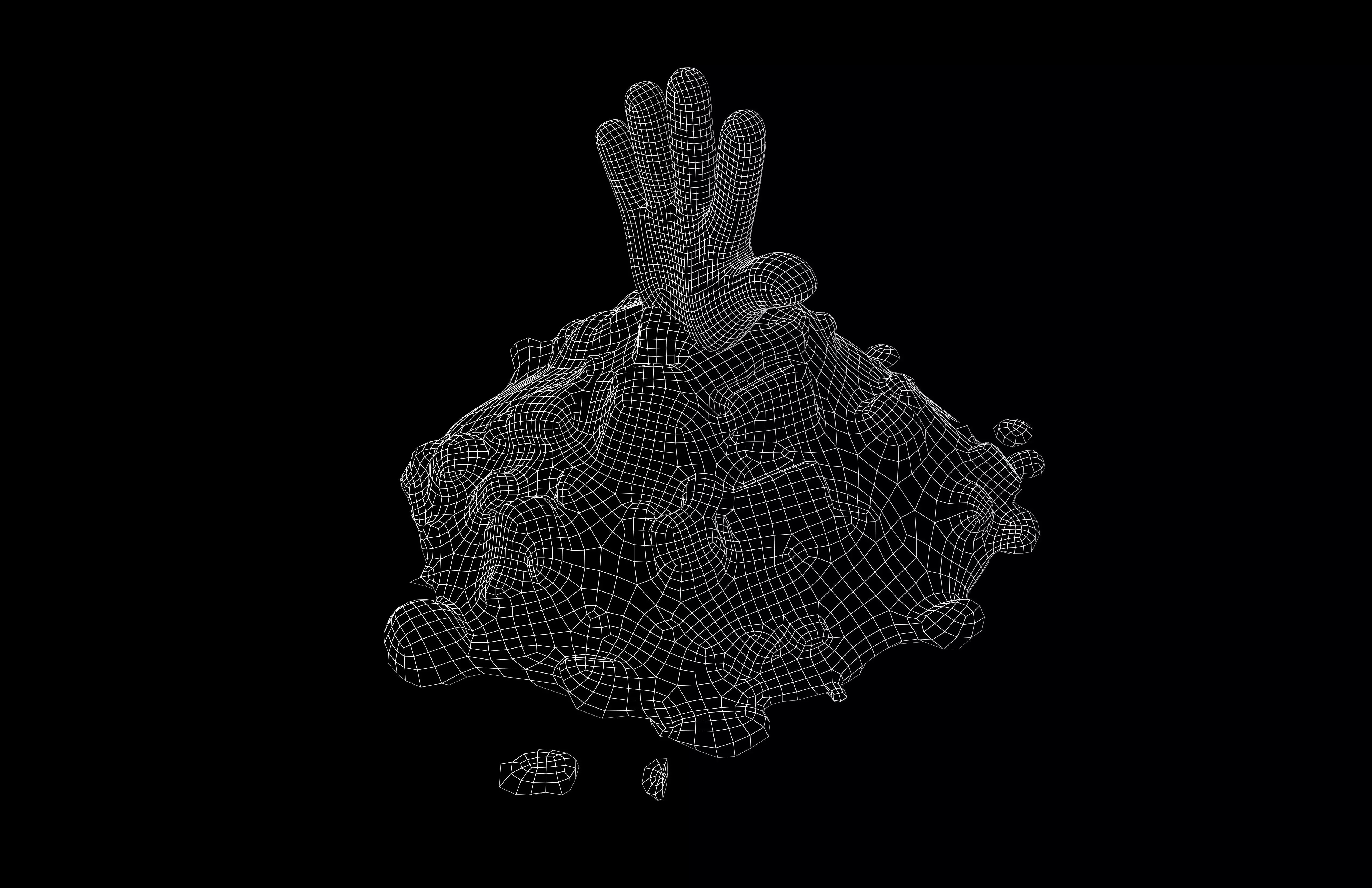 Hand Under Ground Icon v1 001 Low-poly 3D model_5