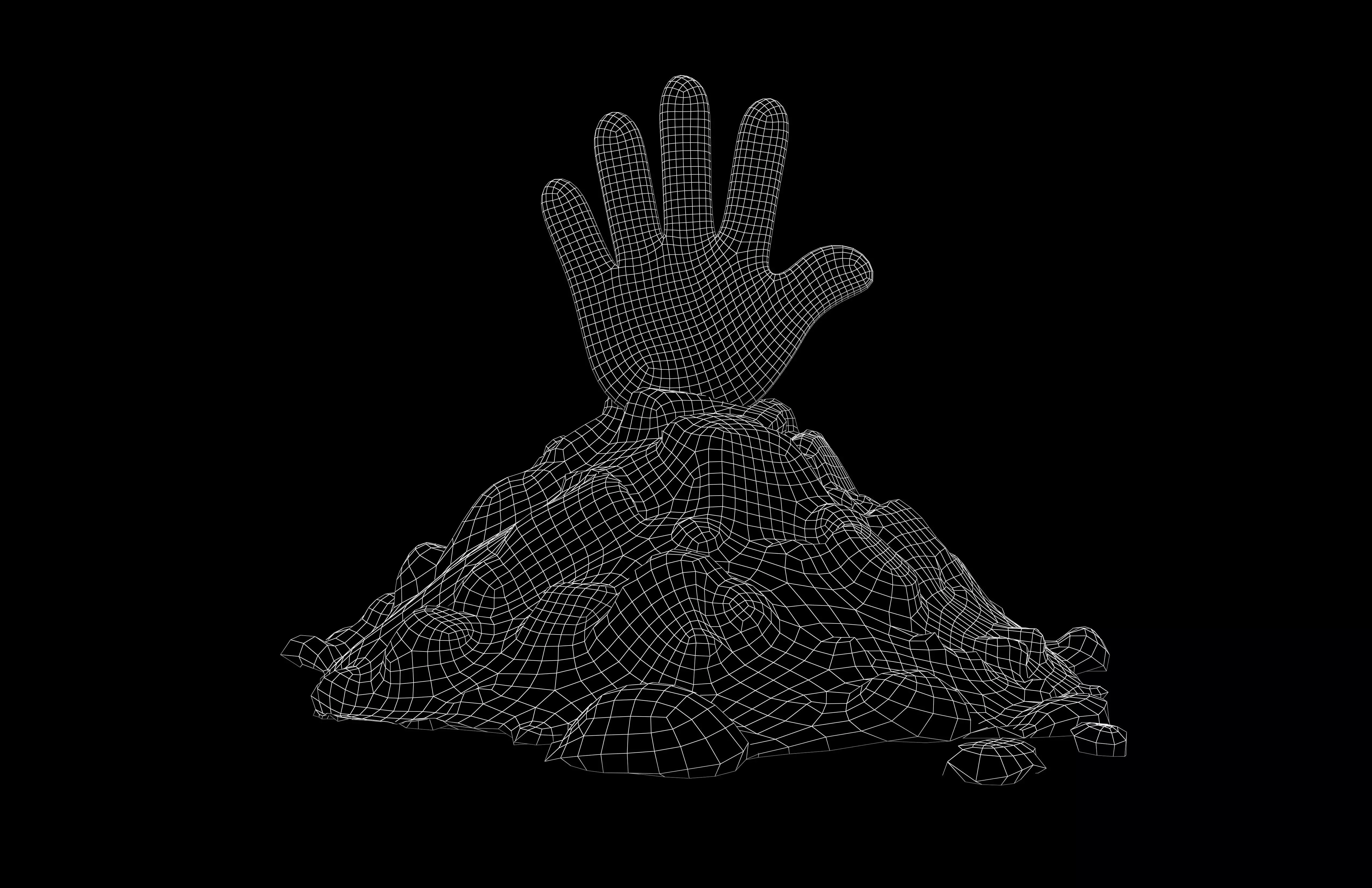 Hand Under Ground Icon v1 002 Low-poly 3D model_6