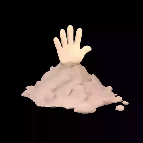 Hand Under Ground Icon v1 002