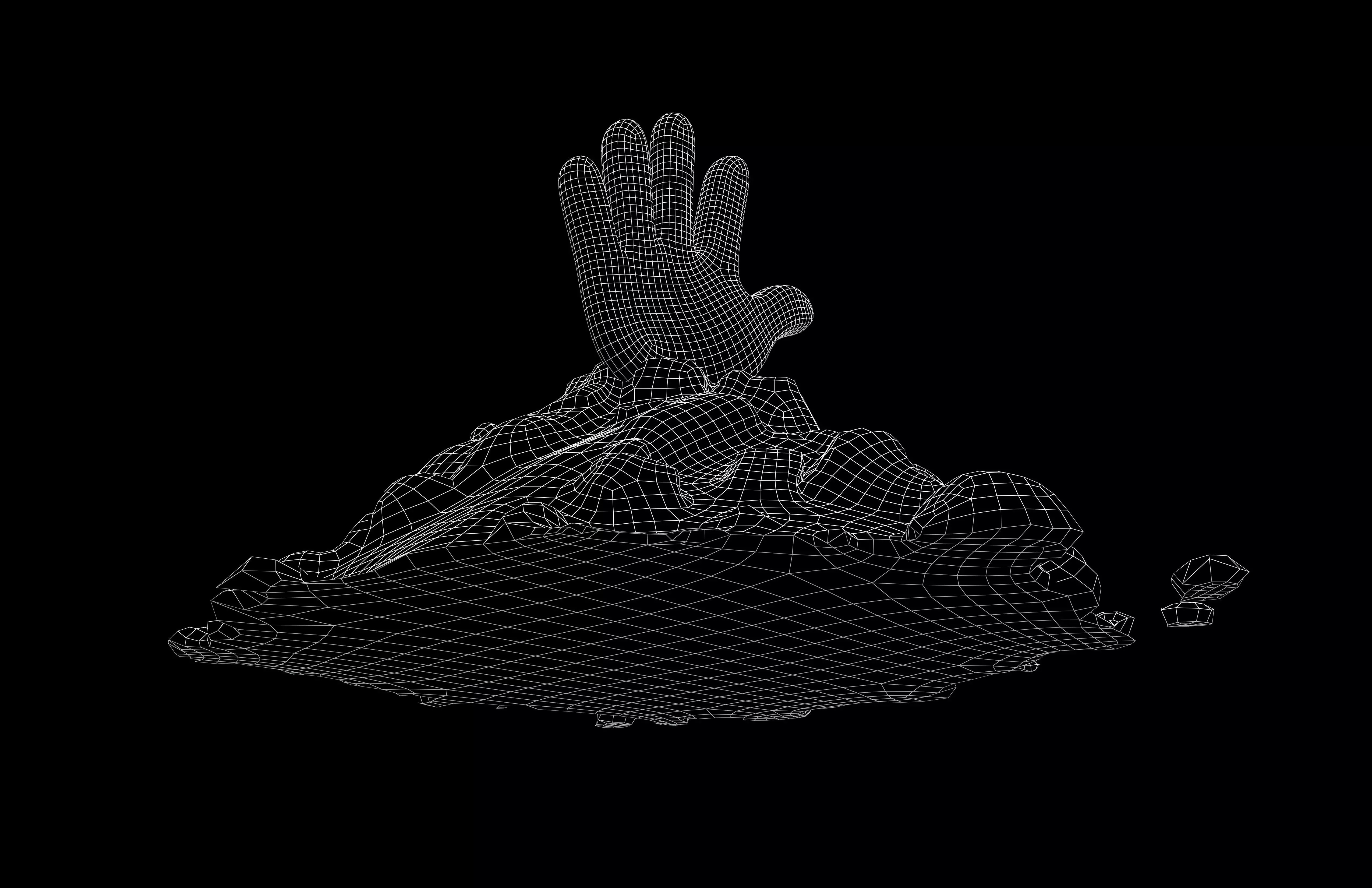 Hand Under Ground Icon v1 005 Low-poly 3D model_7