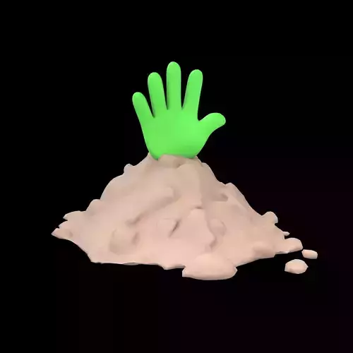 Hand Under Ground Icon v1 006