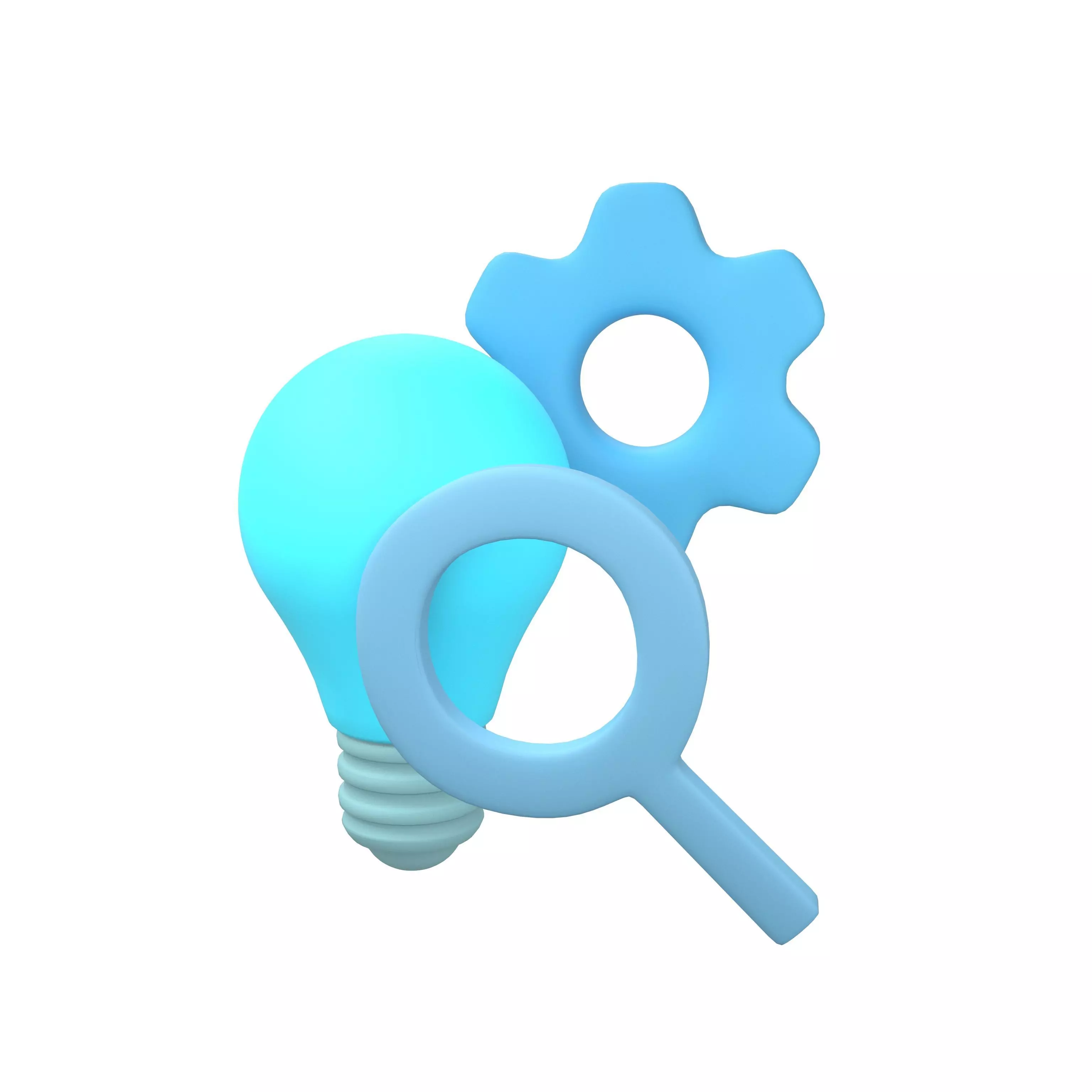 Research and Development Icon v1 003 Low-poly 3D model