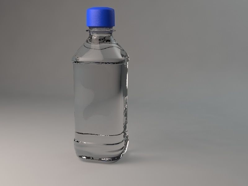 water bottle Low-poly 3D model_2