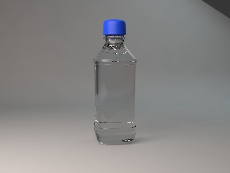 water bottle Low-poly 3D model_3