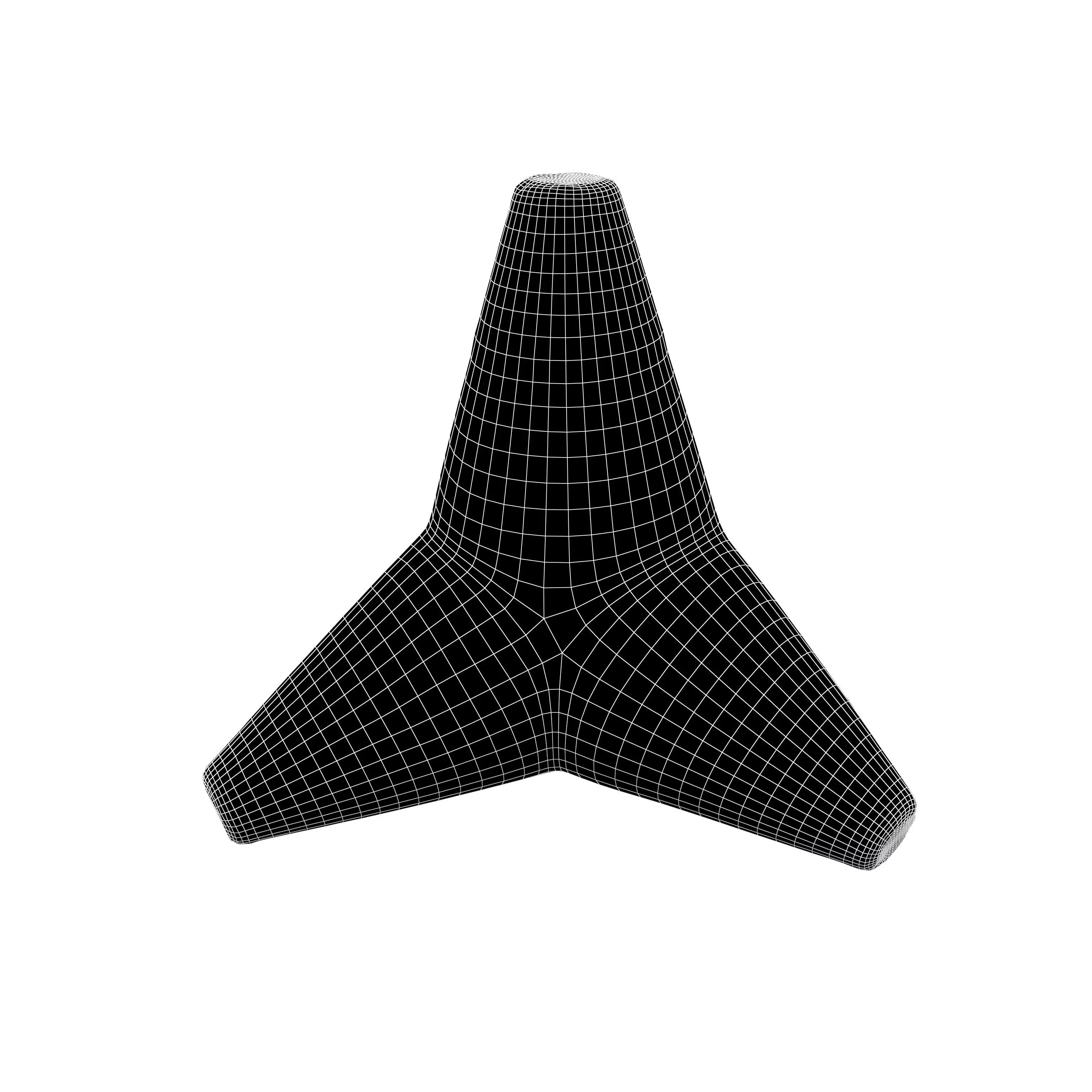 Concrete Tetrapod v1 001 Low-poly 3D model_4