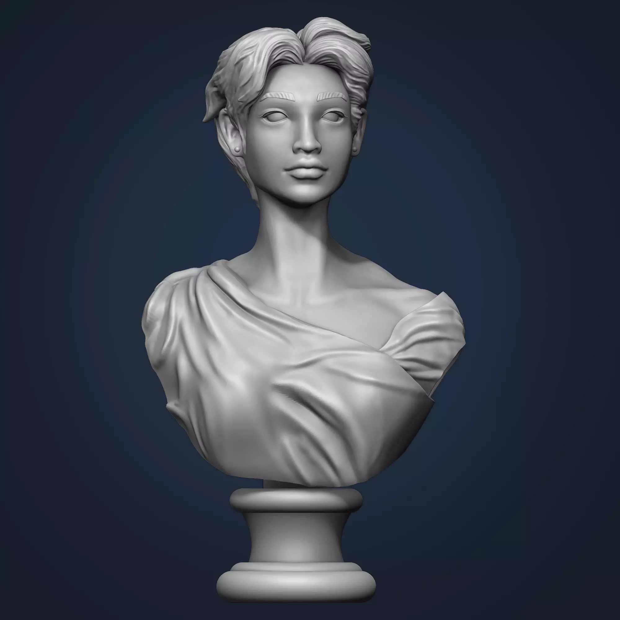Girl Bust 3D print model