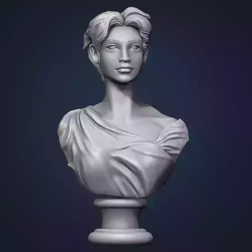 Girl Bust 3D print model