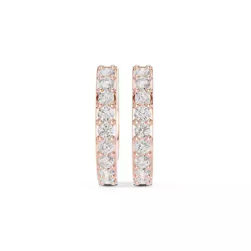 Round Cut Diamond Hinged Earring 3DM STL Video