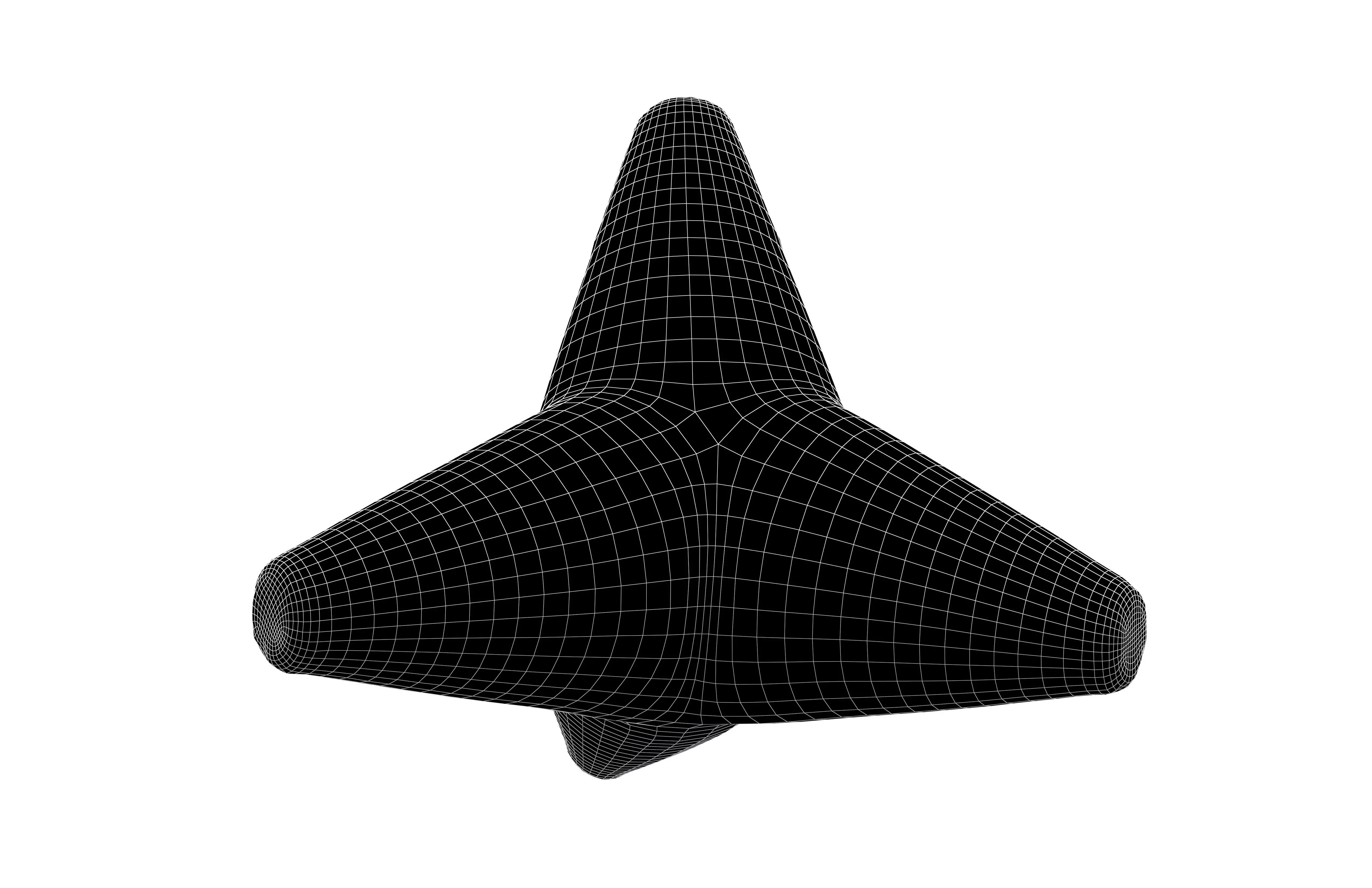 Concrete Tetrapod v1 002 Low-poly 3D model_7