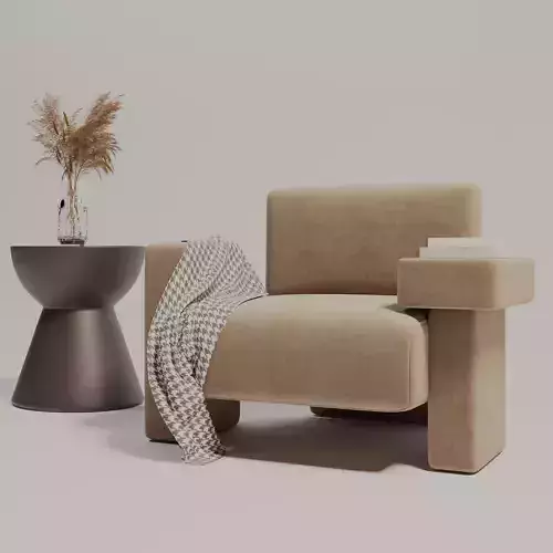 Photorealistic 3D Chair  Modern Furniture Model 