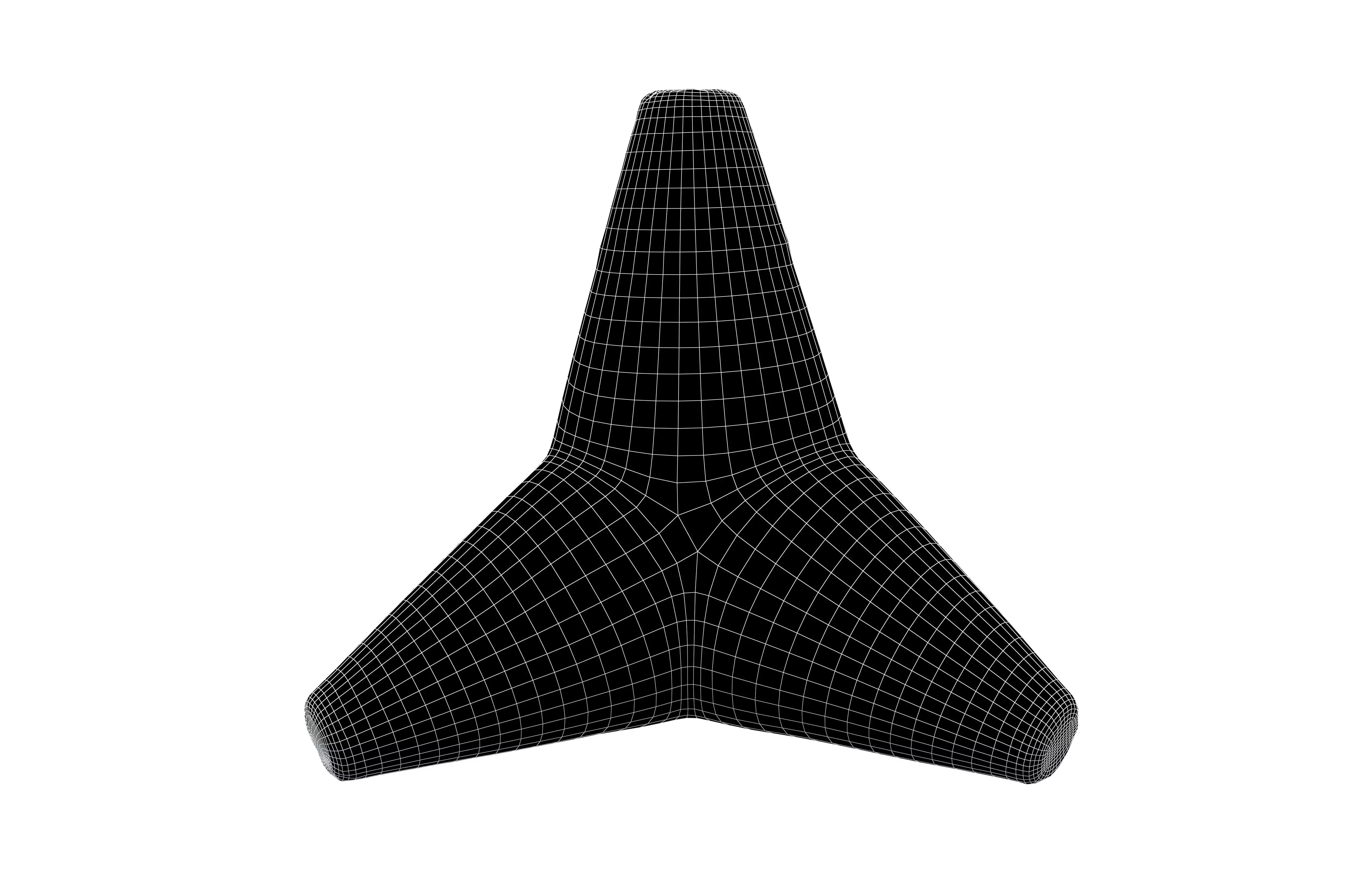 Concrete Tetrapod v1 003 Low-poly 3D model_5