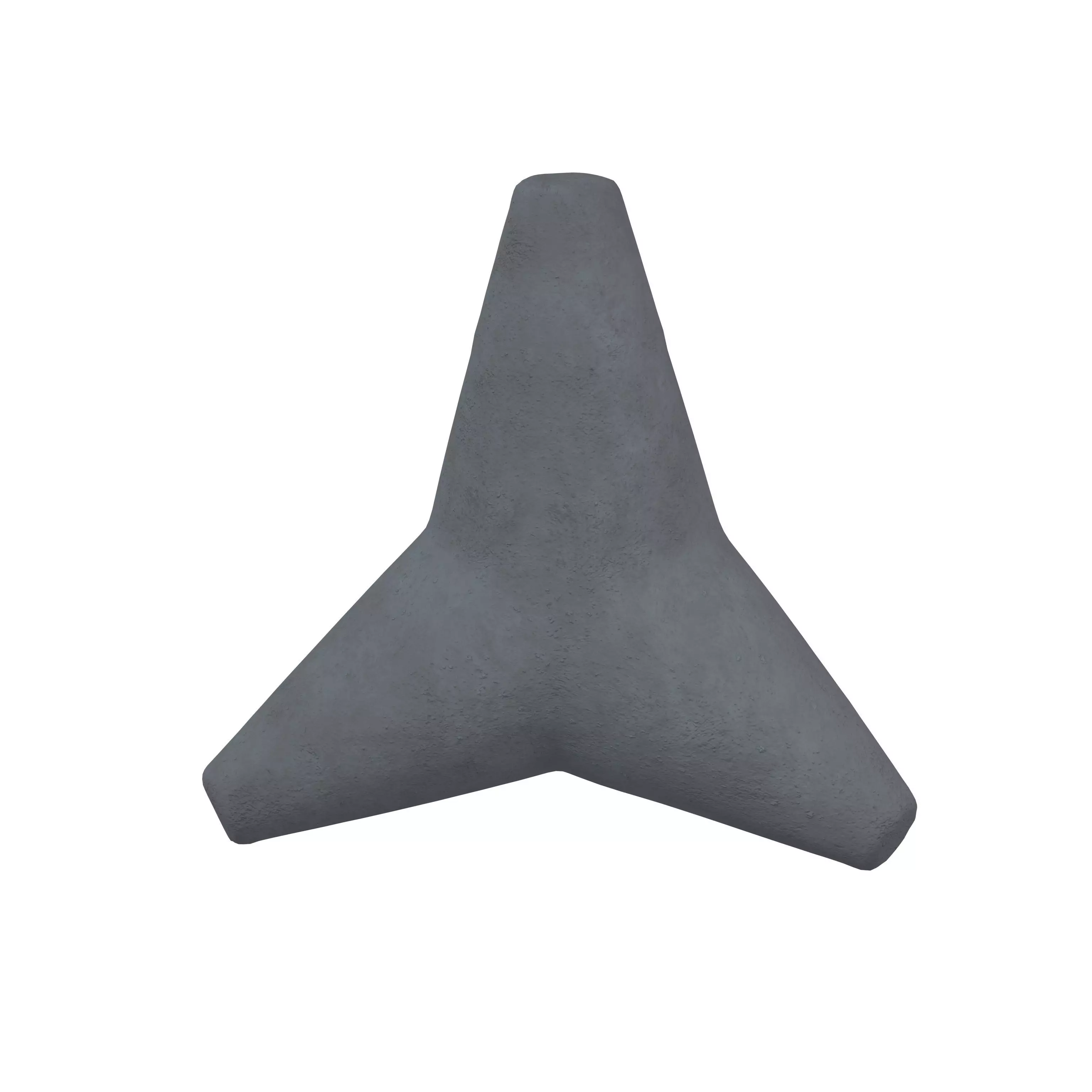 Concrete Tetrapod v1 003 Low-poly 3D model_0