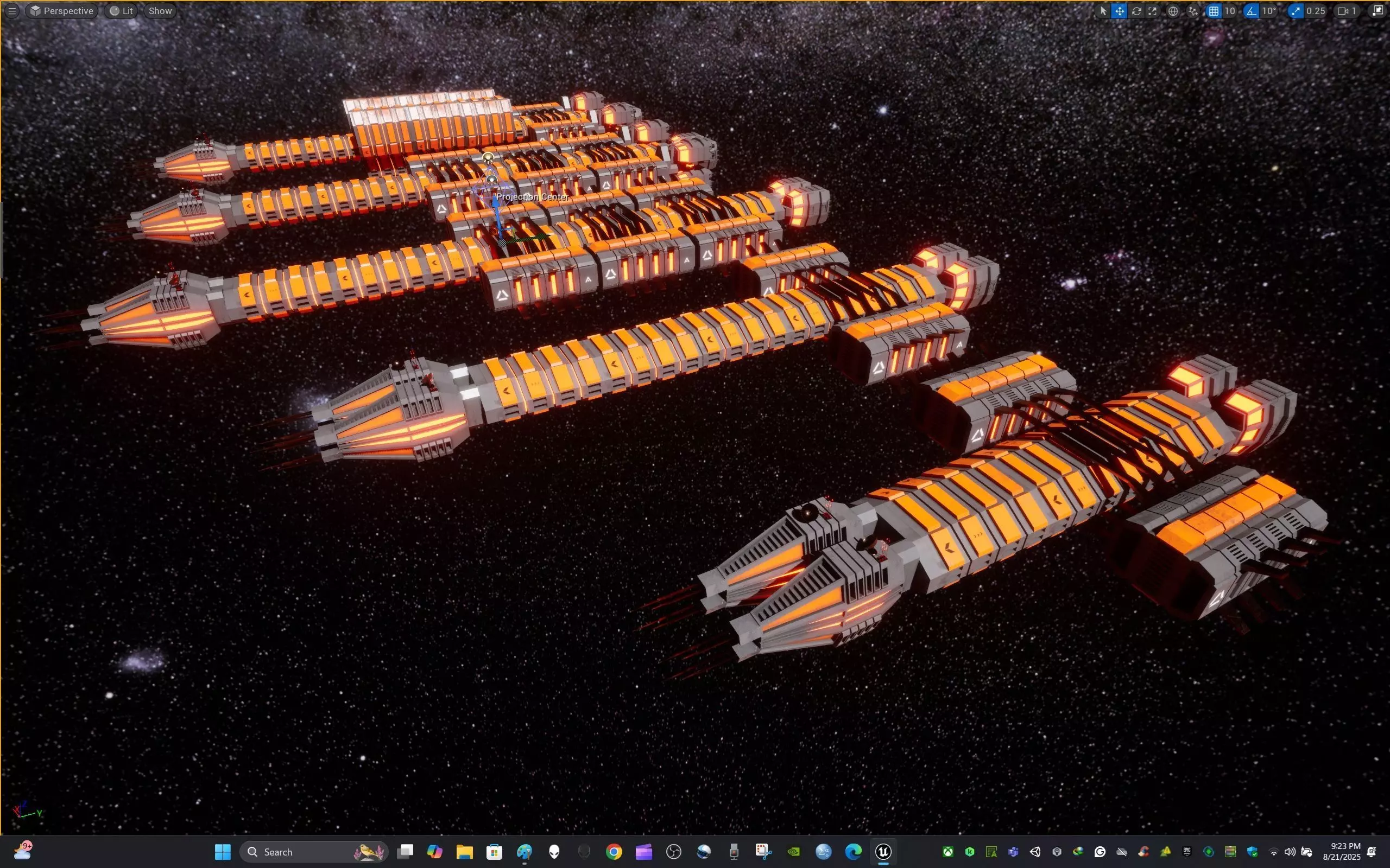 Modular Spaceship Eight Low-poly 3D model_24