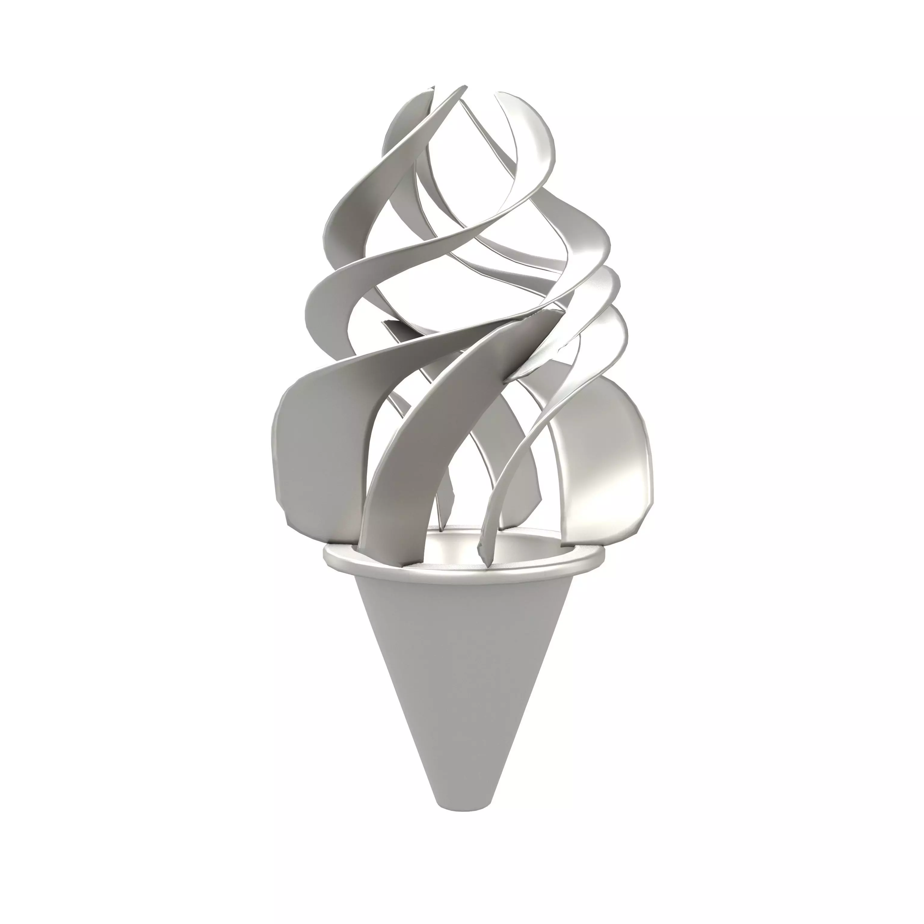 Ice Cream Art Decoration v1 001 Low-poly 3D model_0