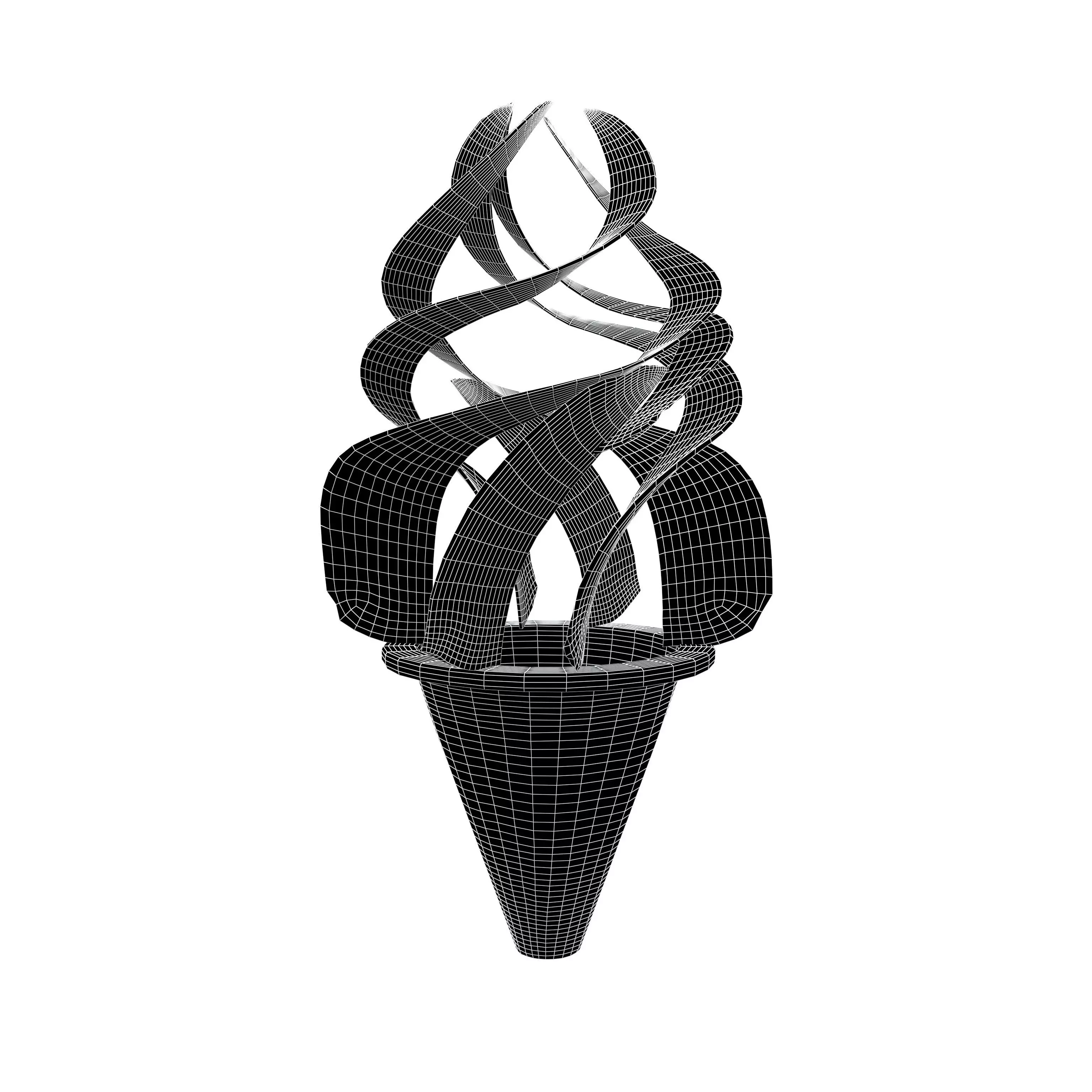 Ice Cream Art Decoration v1 001 Low-poly 3D model_4