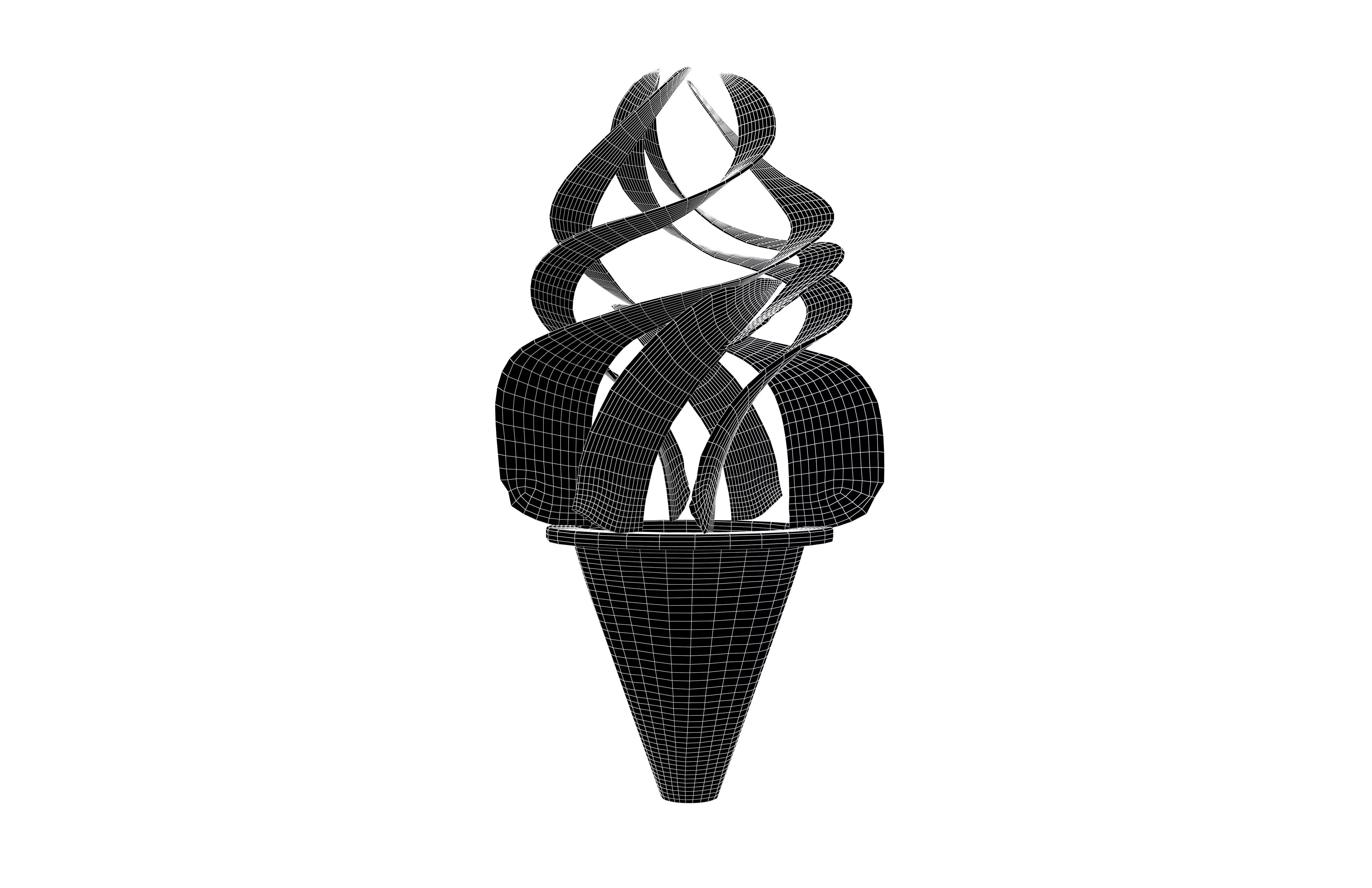 Ice Cream Art Decoration v1 001 Low-poly 3D model_5