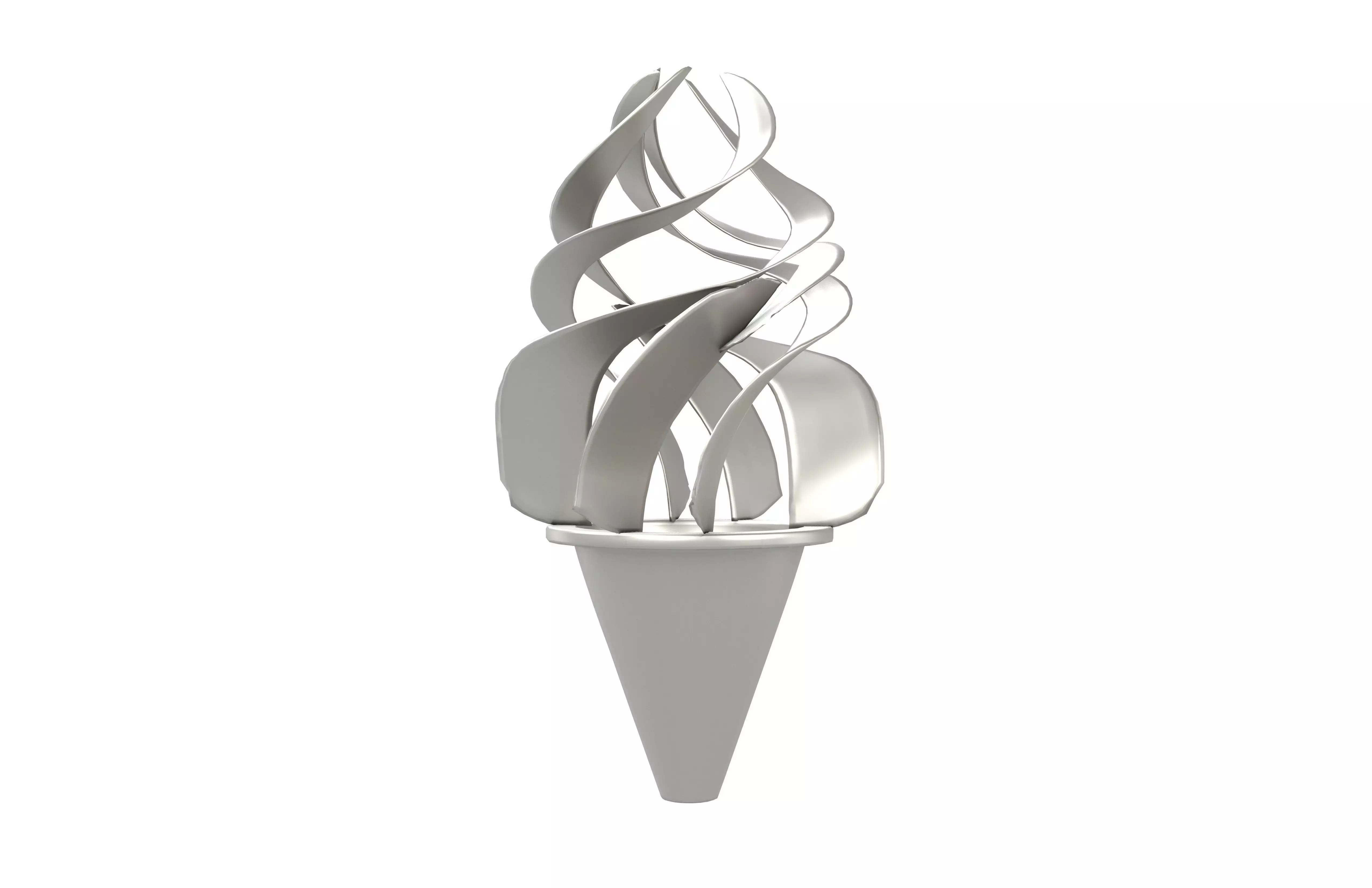 Ice Cream Art Decoration v1 001 Low-poly 3D model_1