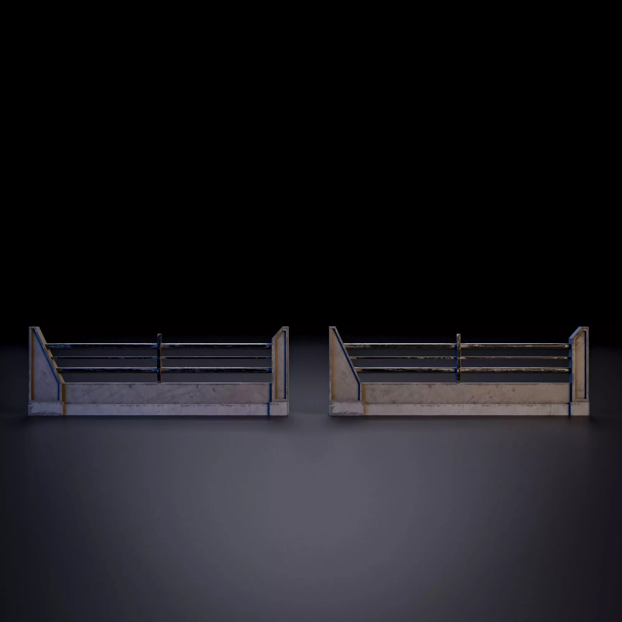 SCIFI STREET ASSET MODULAR KIT CYBERPUNK FUTURISTIC INDUSTRIAL Low-poly 3D model_33