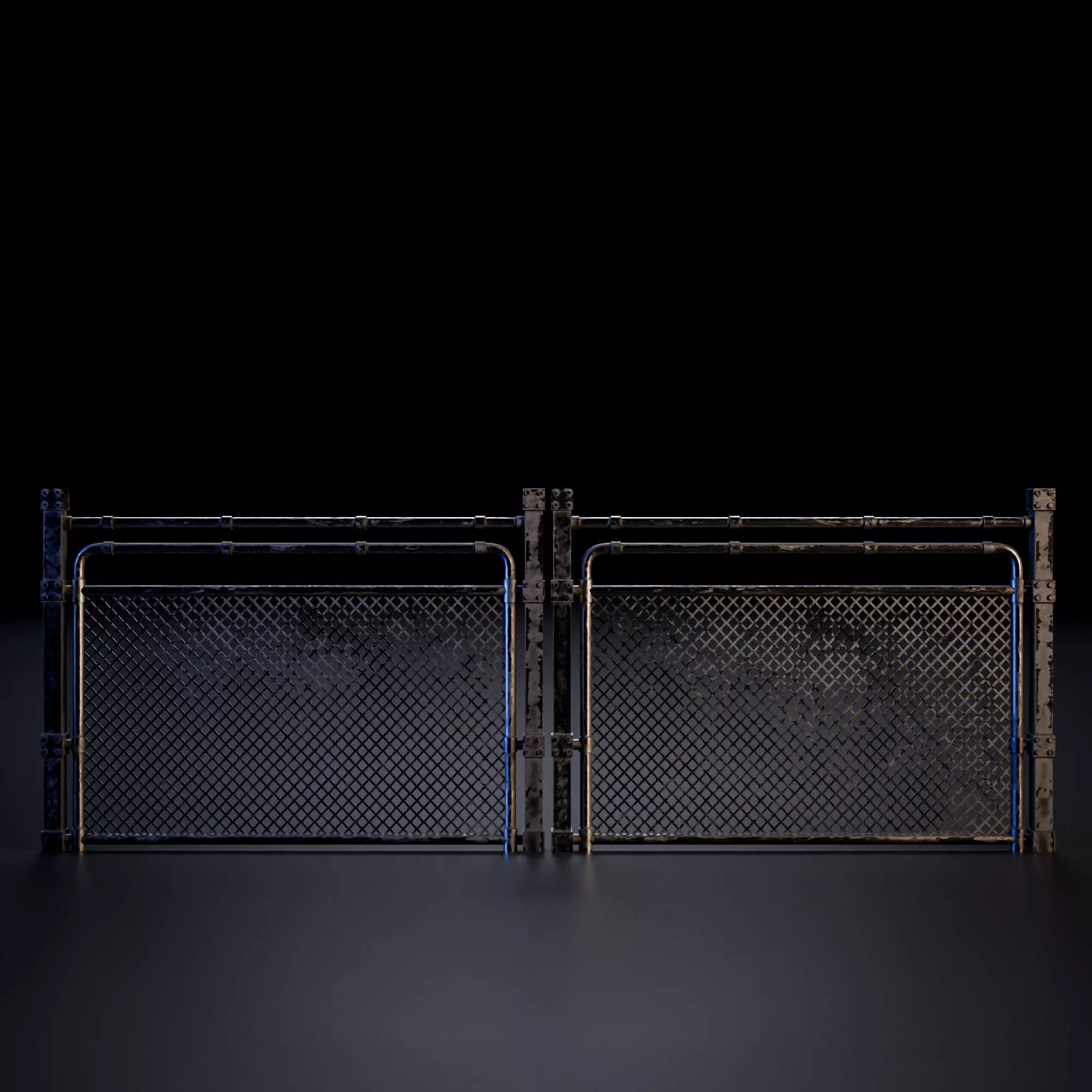 SCIFI STREET ASSET MODULAR KIT CYBERPUNK FUTURISTIC INDUSTRIAL Low-poly 3D model_31