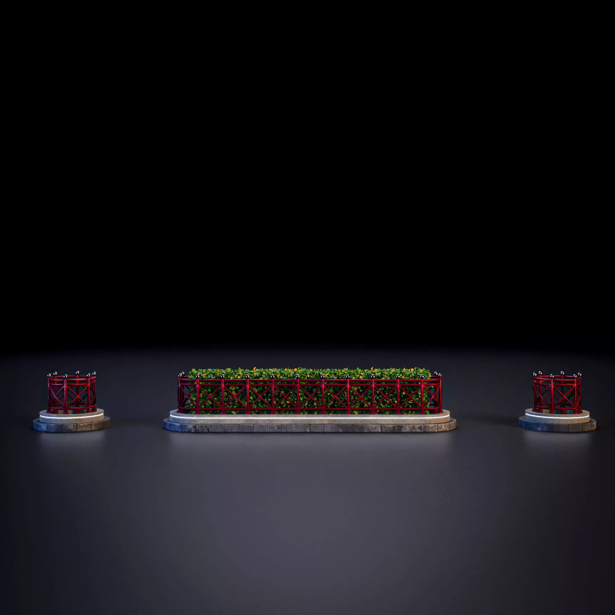 SCIFI STREET ASSET MODULAR KIT CYBERPUNK FUTURISTIC INDUSTRIAL Low-poly 3D model_25