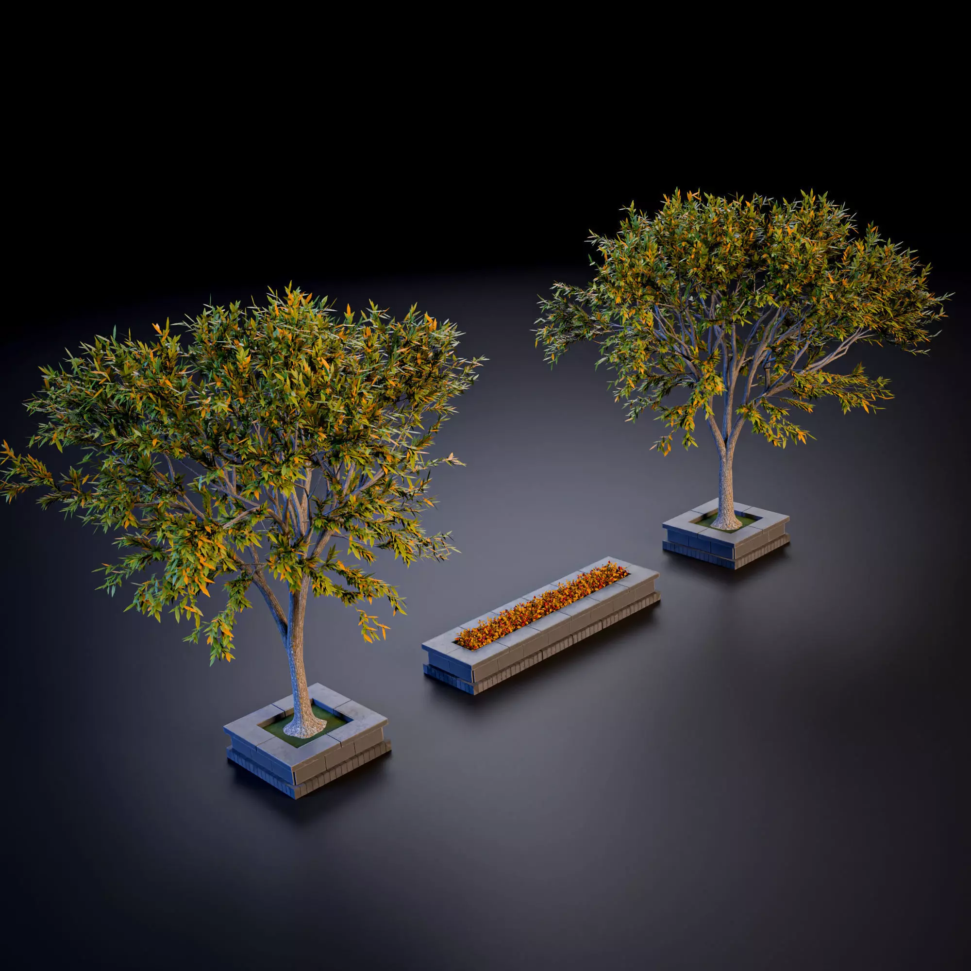 SCIFI STREET ASSET MODULAR KIT CYBERPUNK FUTURISTIC INDUSTRIAL Low-poly 3D model_24