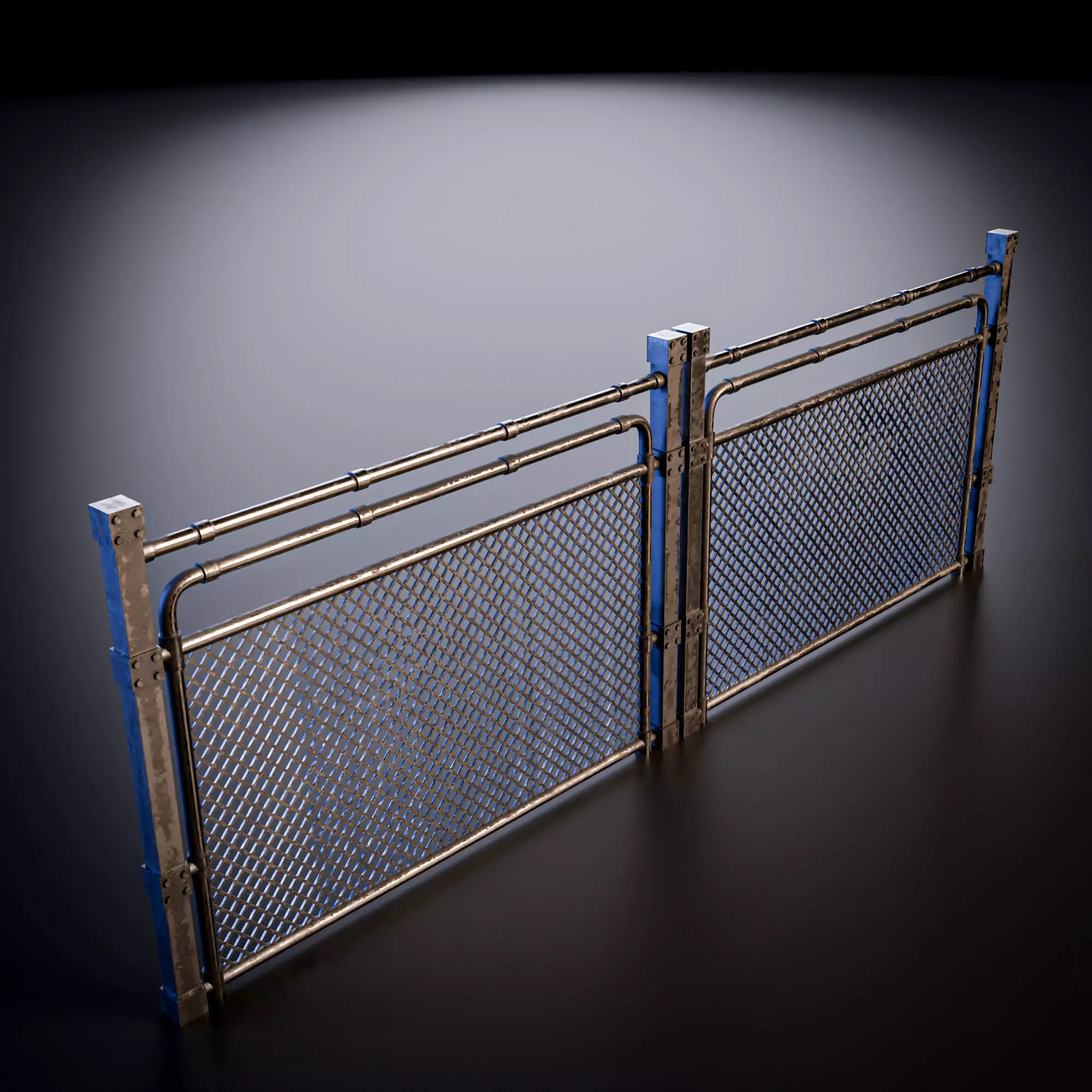 SCIFI STREET ASSET MODULAR KIT CYBERPUNK FUTURISTIC INDUSTRIAL Low-poly 3D model_32