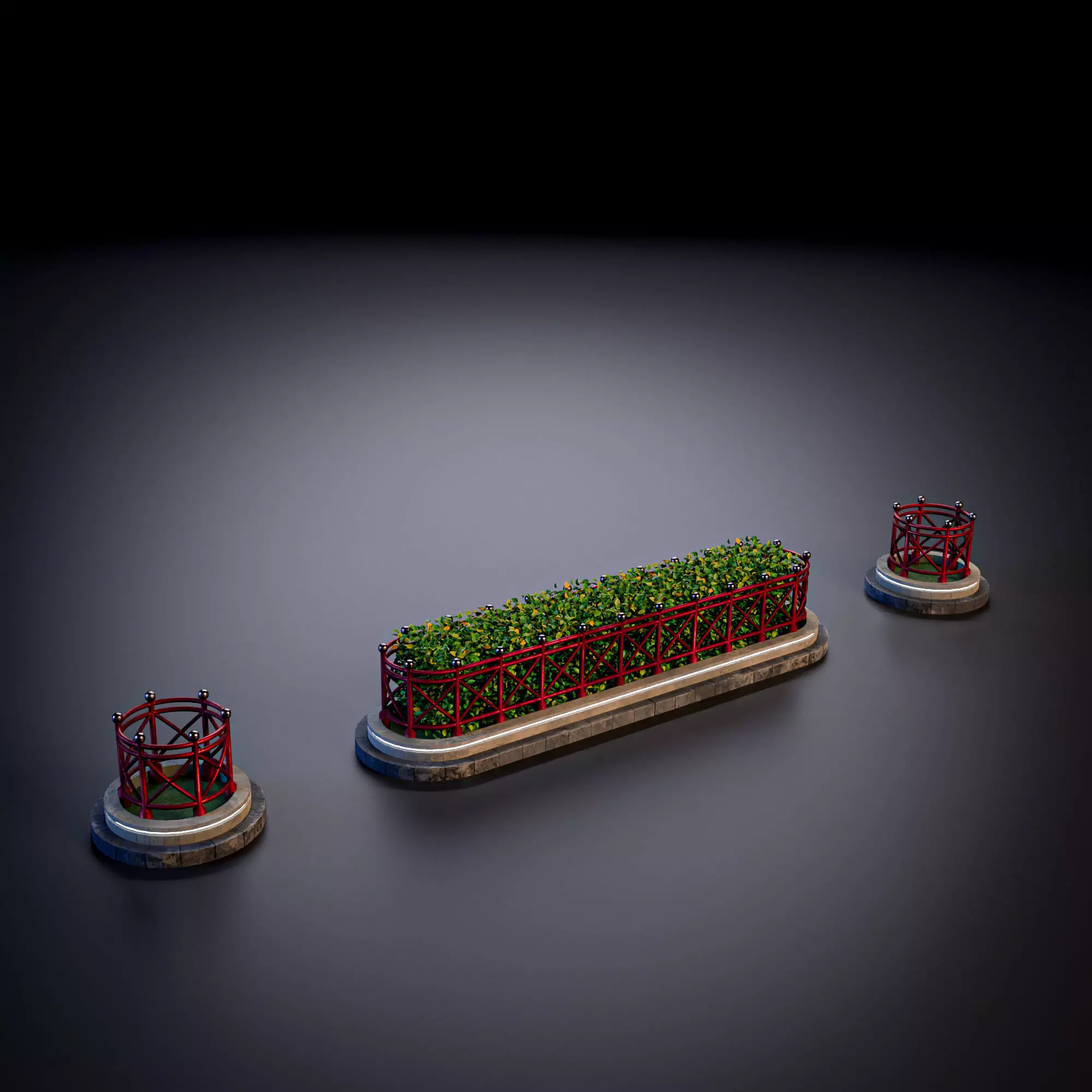 SCIFI STREET ASSET MODULAR KIT CYBERPUNK FUTURISTIC INDUSTRIAL Low-poly 3D model_26