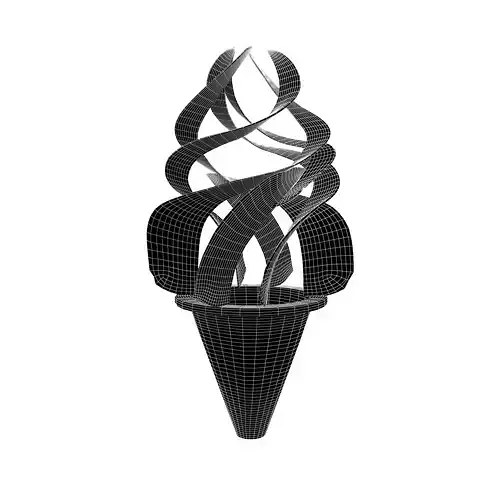 Ice Cream Art Decoration v1 002 Low-poly 3D model 5