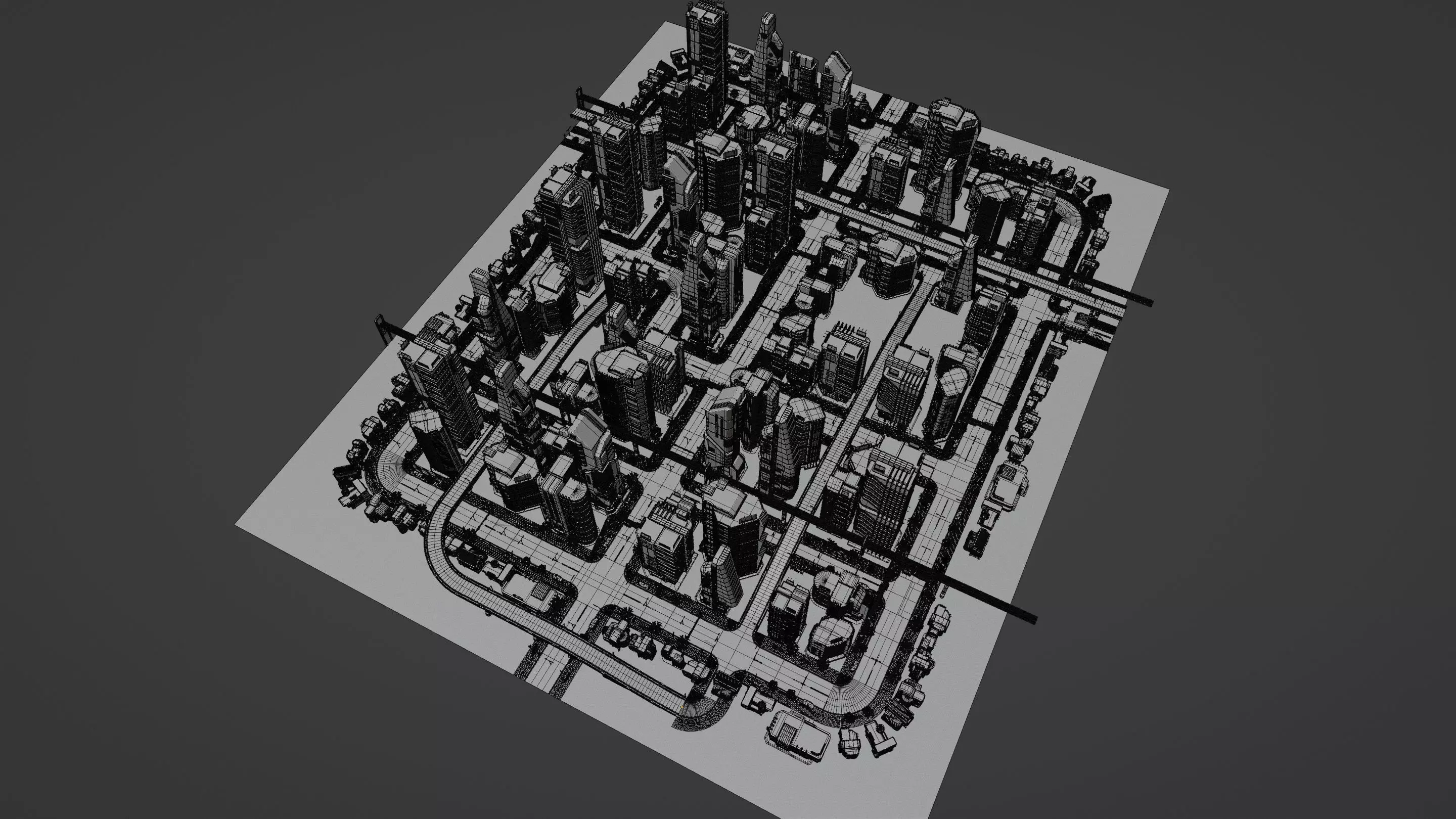 SCIFI CYBERPUNK FUTURISTIC CITY SCENE Low-poly 3D model_21