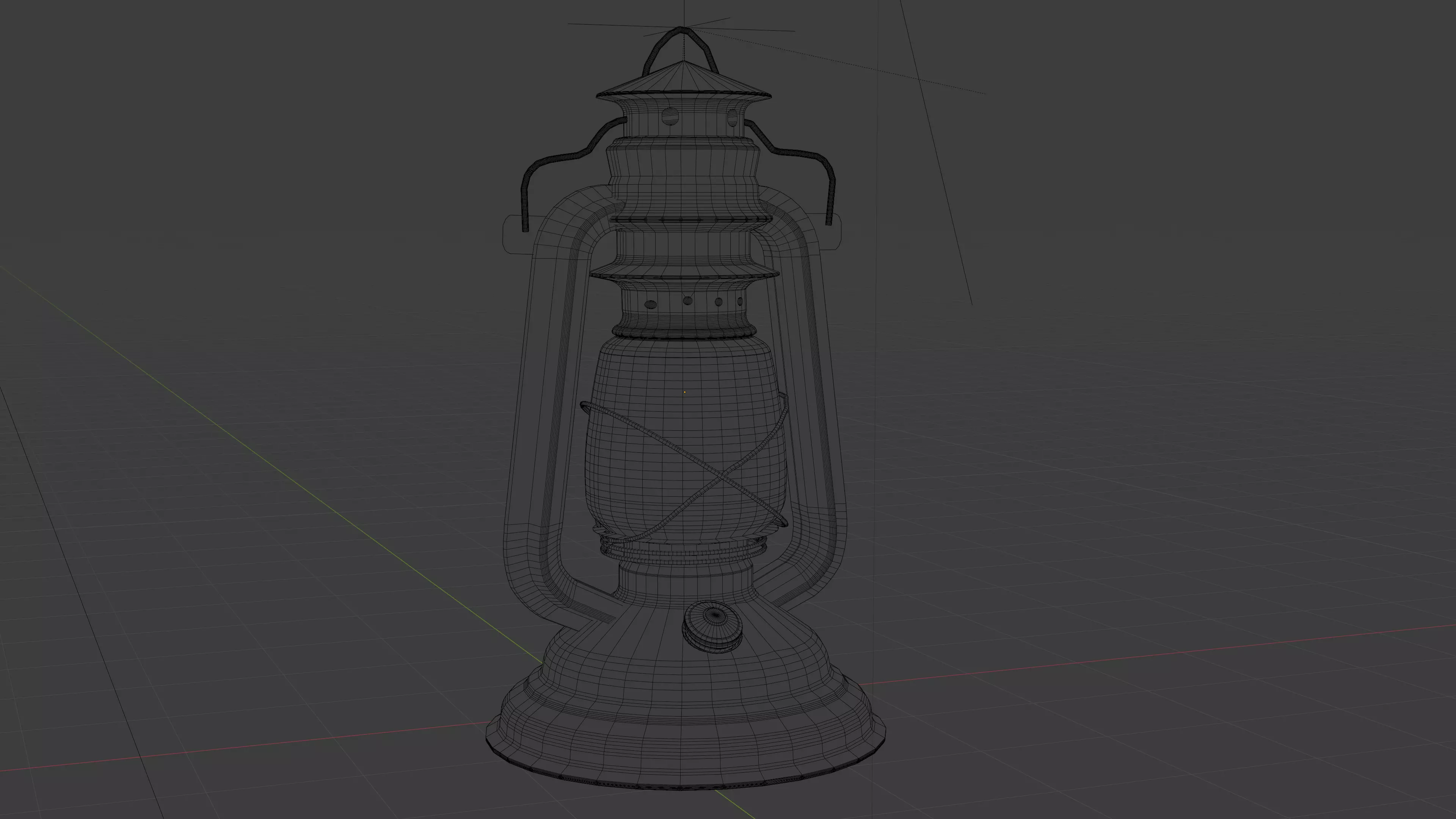 3D Old Lantern with Flame Animated Blender 3D model_7