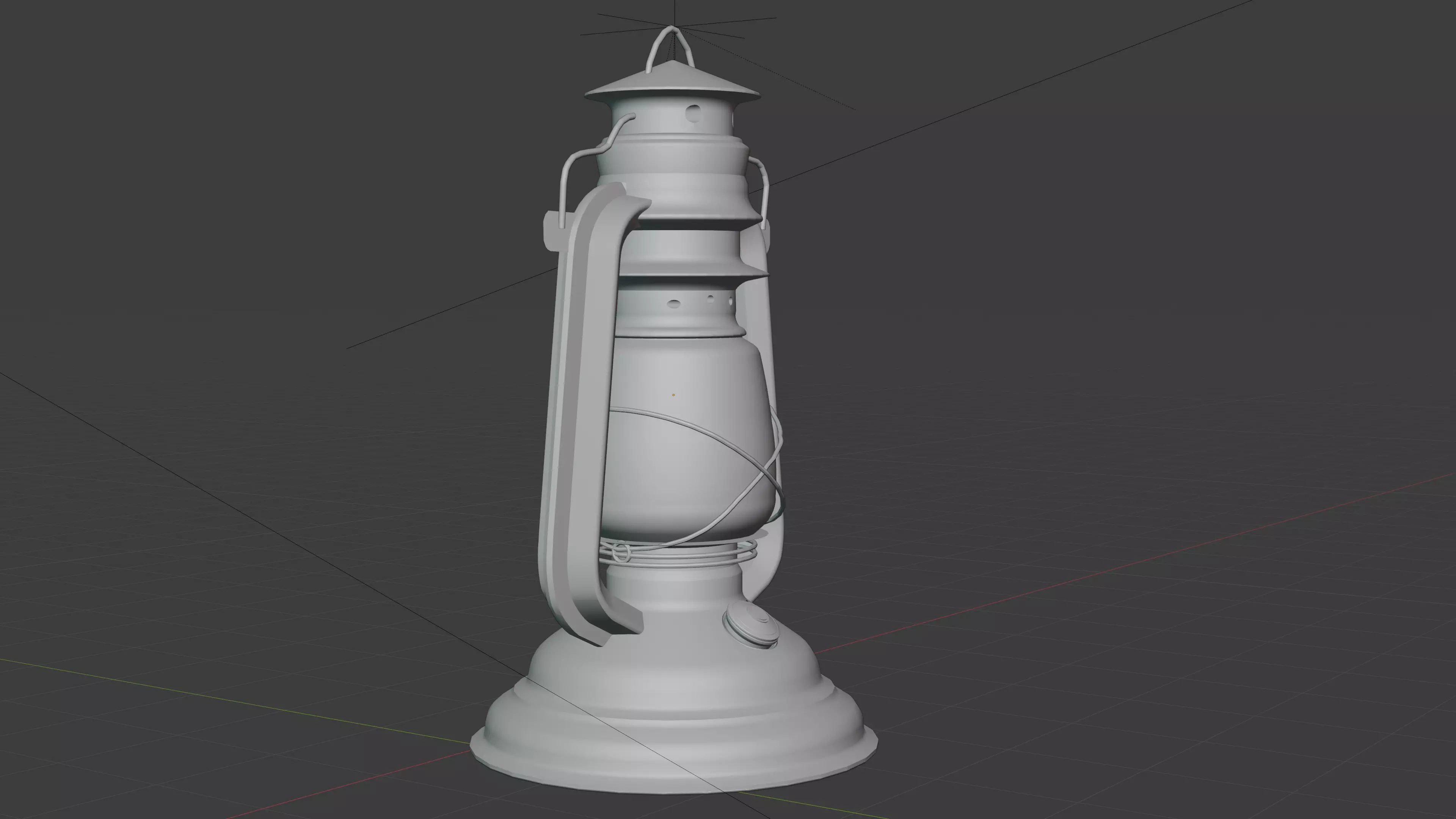 3D Old Lantern with Flame Animated Blender 3D model_6