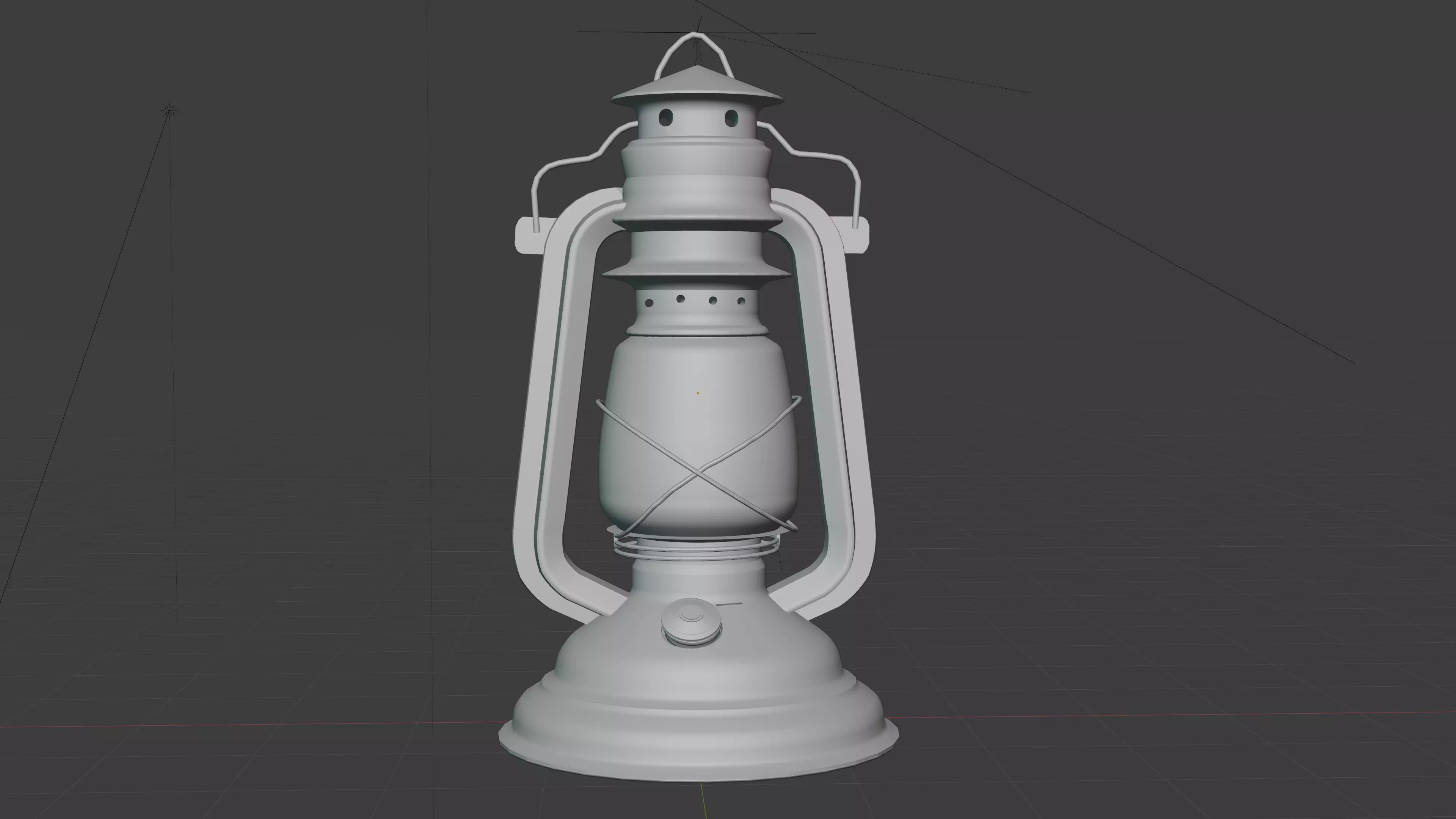 3D Old Lantern with Flame Animated Blender 3D model_5